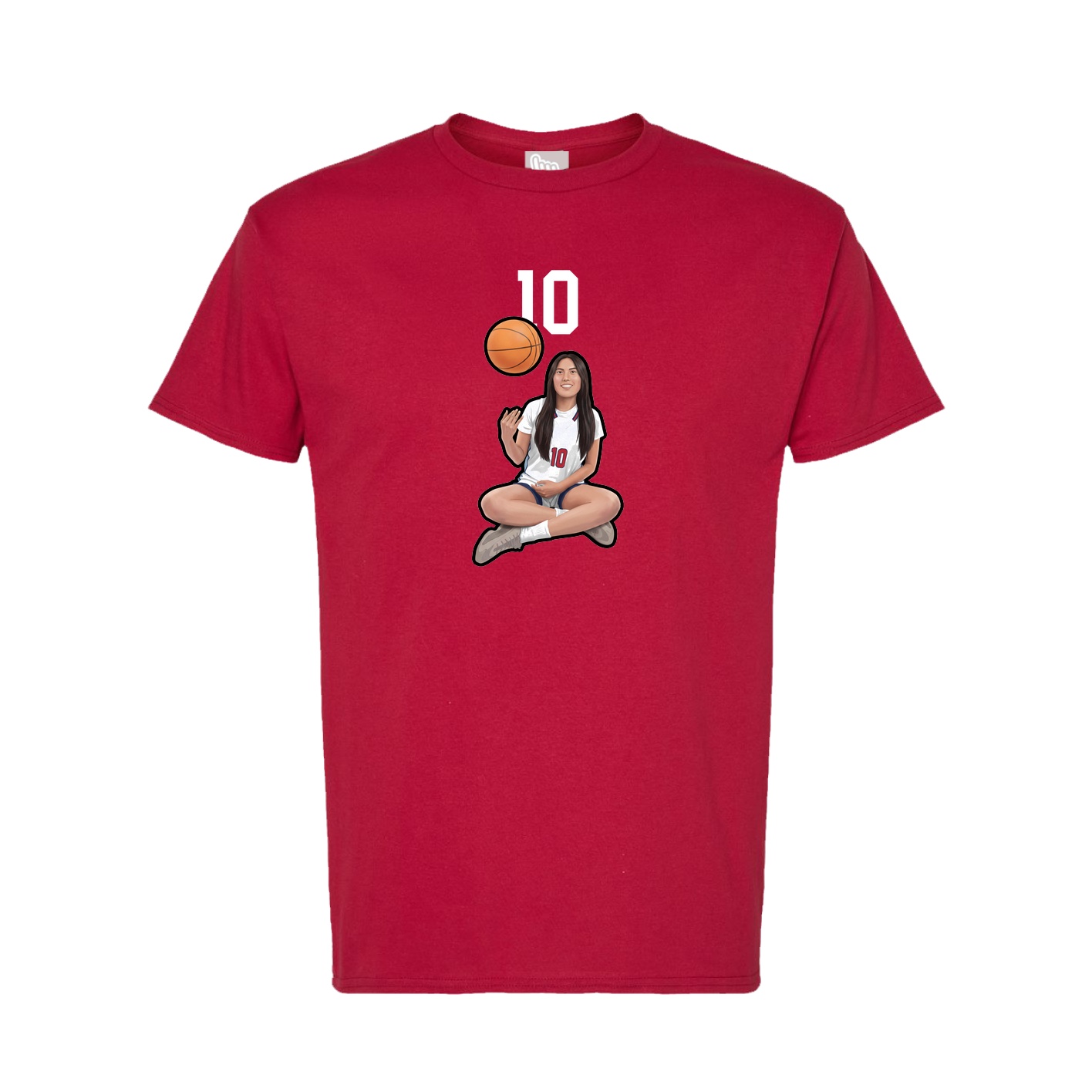 Tee — Number Top in Crimson