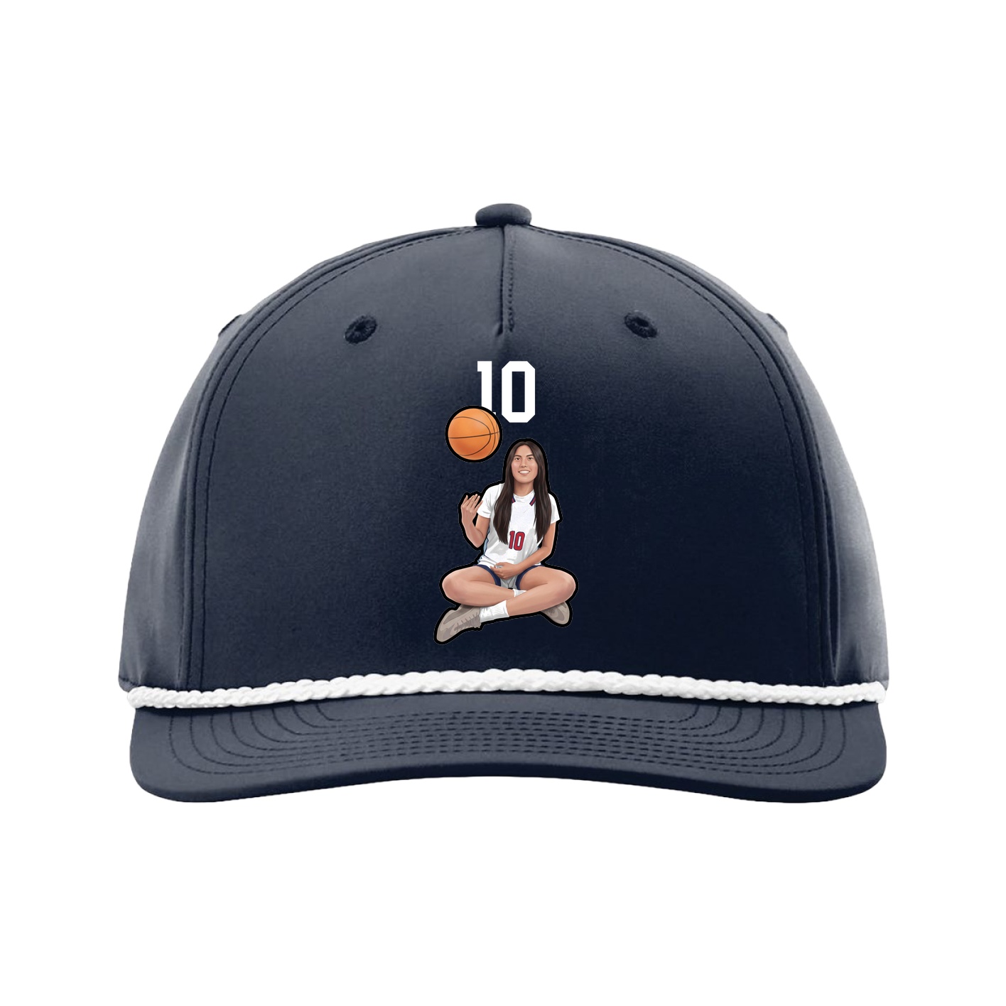 Five-Panel Classic Rope Cap — Number Top in Navy
