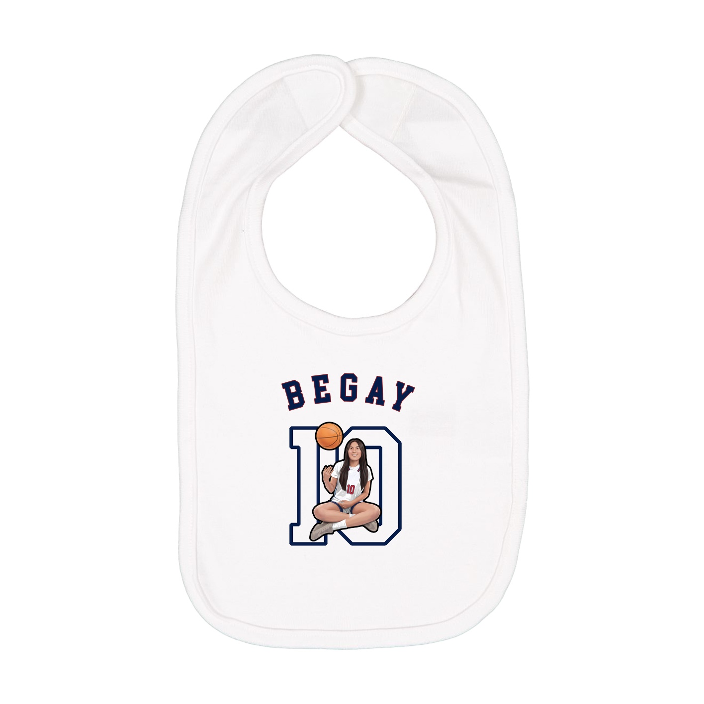 Infant Bib — Shirsey Arch in White