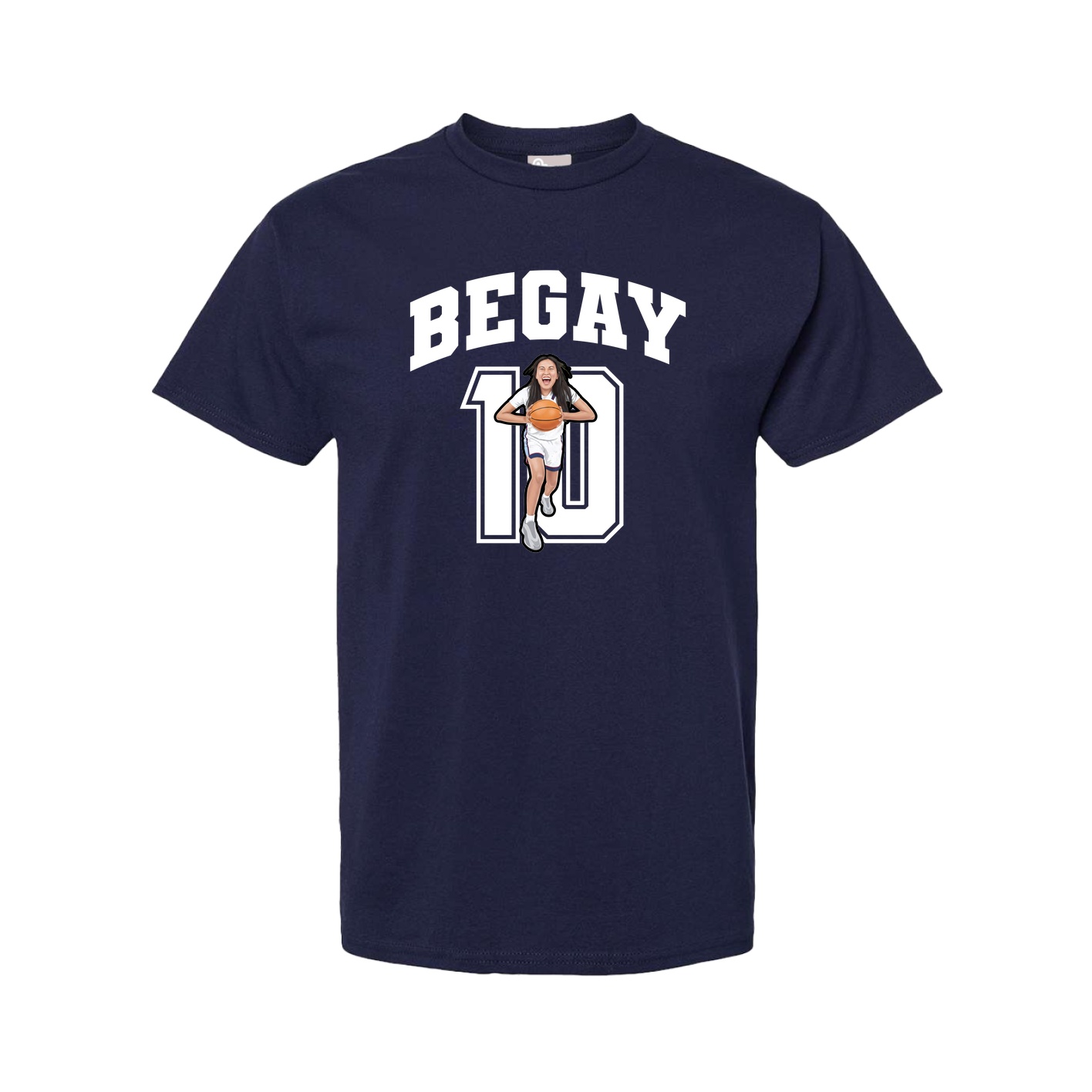 Youth Tee — Number in Navy