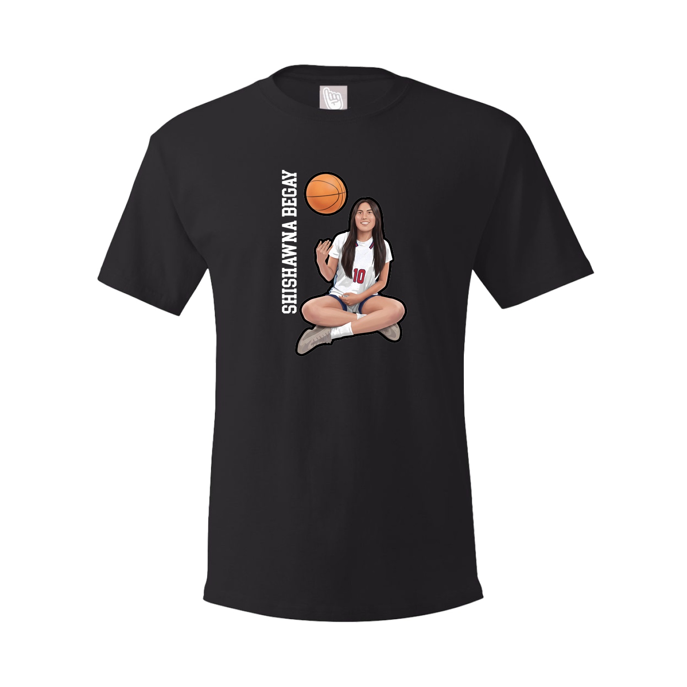 Youth Tee — Name Vertical in Black