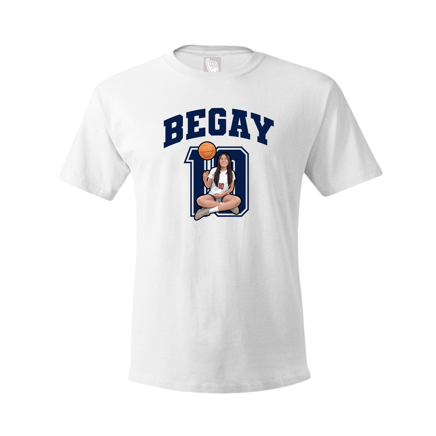 Youth Tee — Number in White