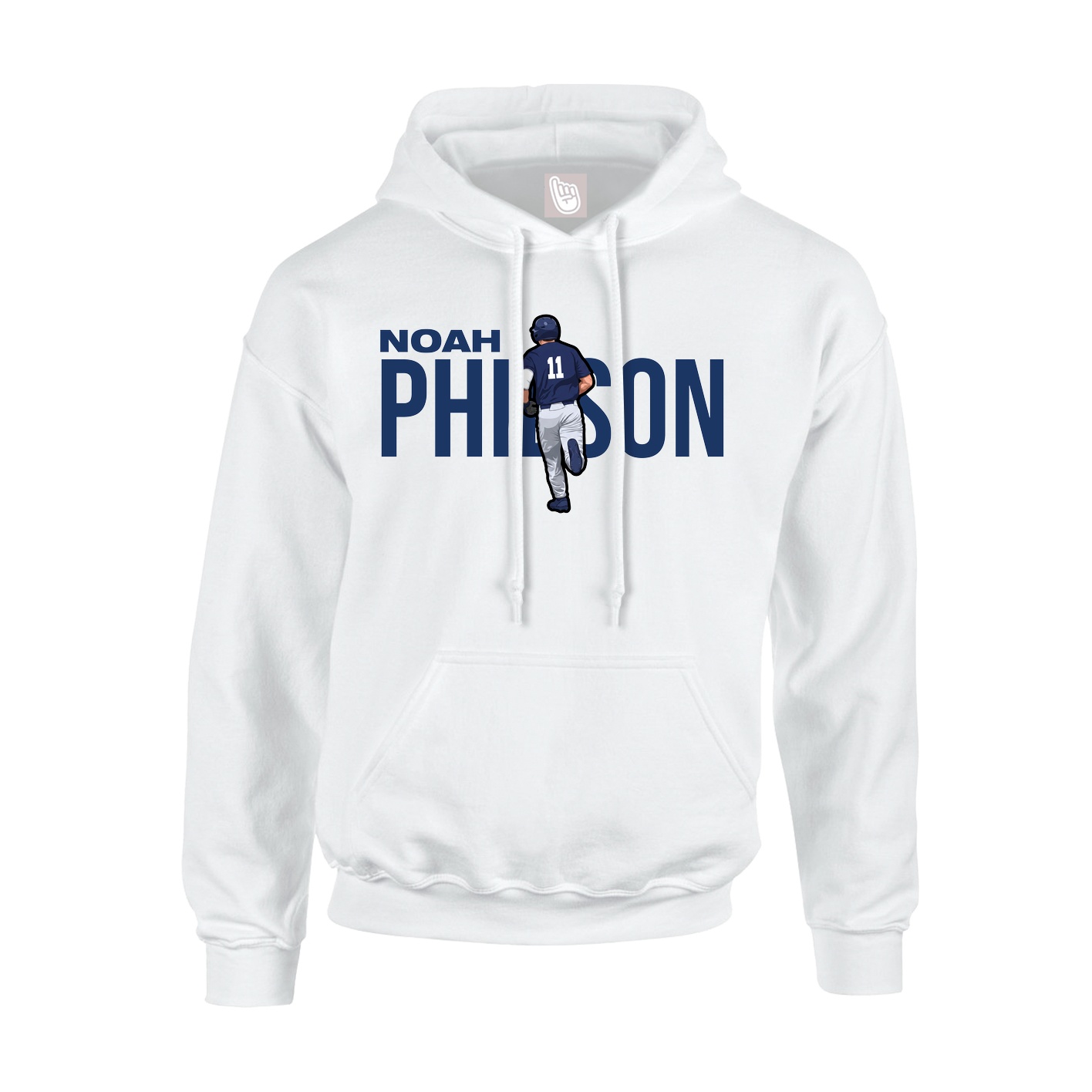 Youth Hoodie — Player Name in White