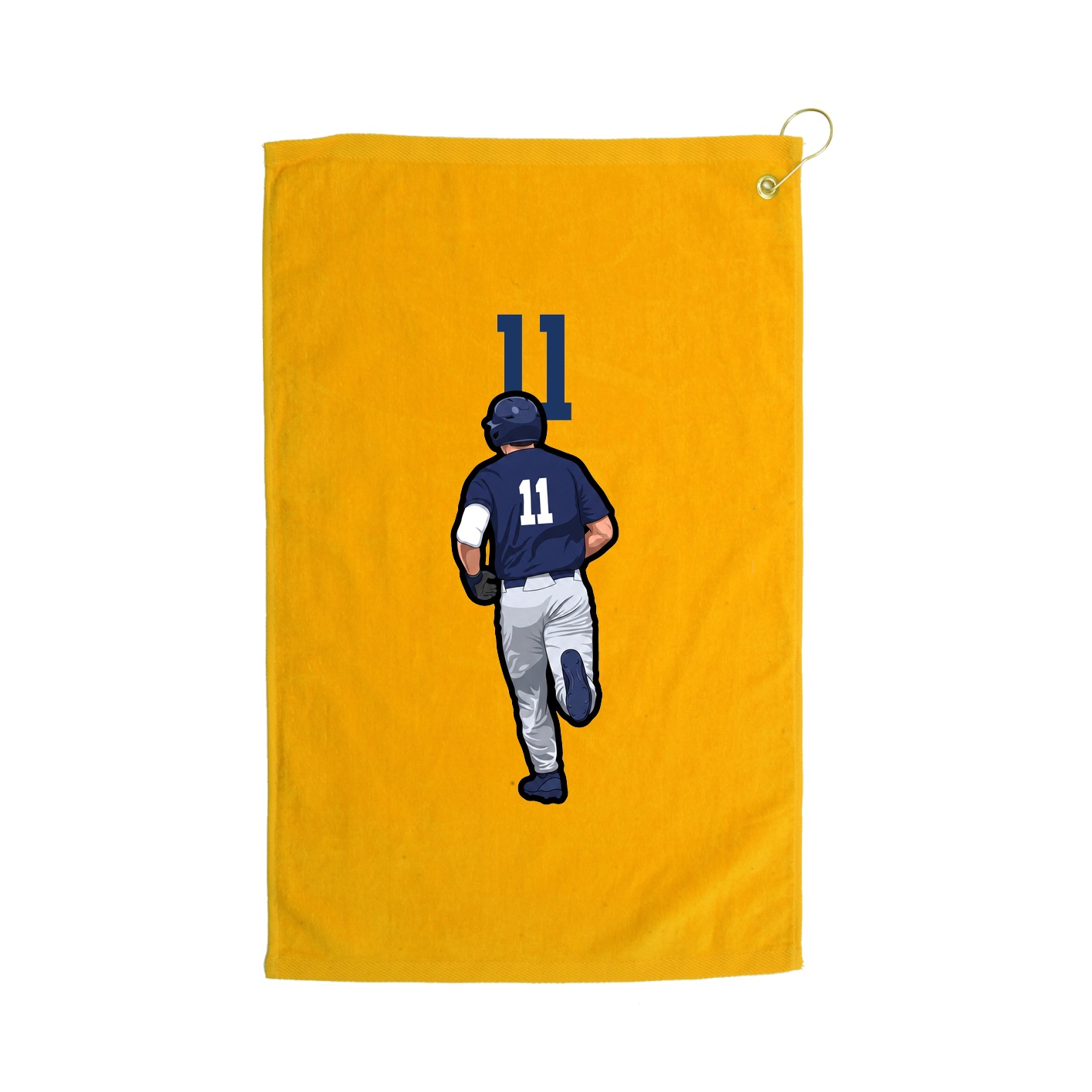 Golf Towel — Number Top in Gold