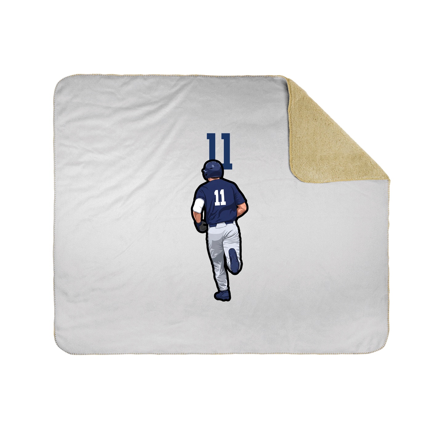 Throw Blanket — Number Top in White