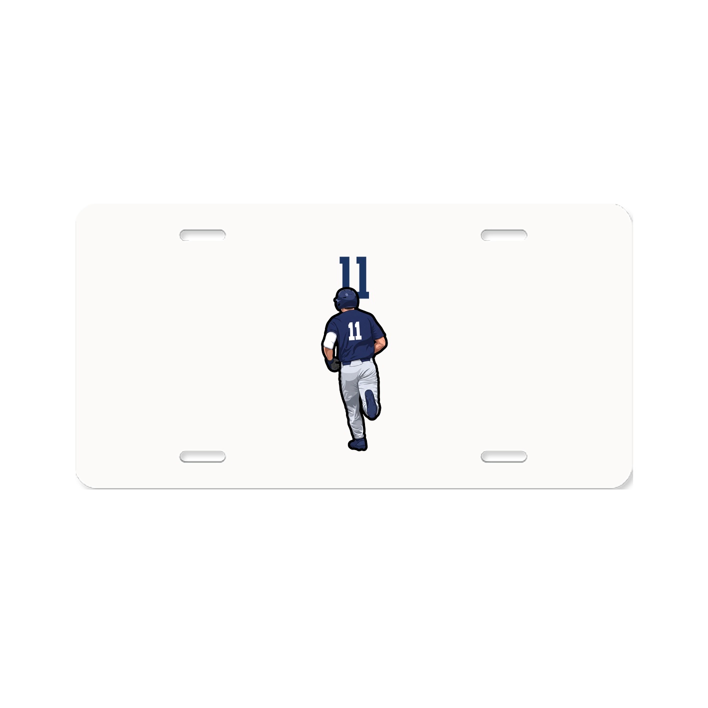 License Plate — Number Top in Classic