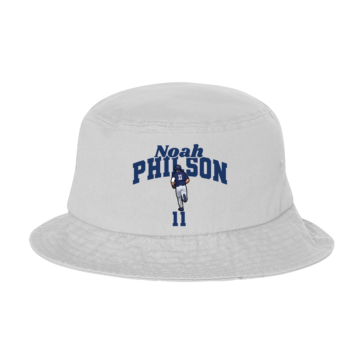 Bucket Cap — Signature Arch in White