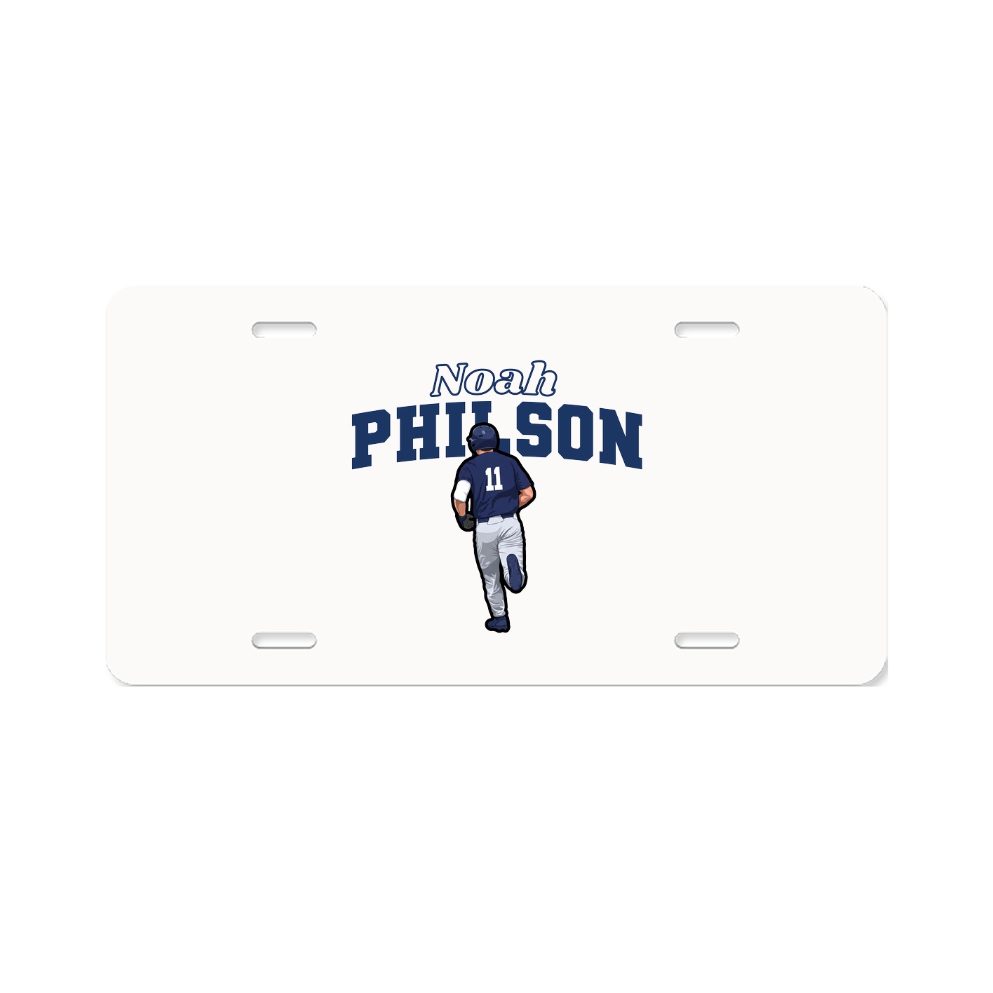 License Plate — Name Arch in Classic