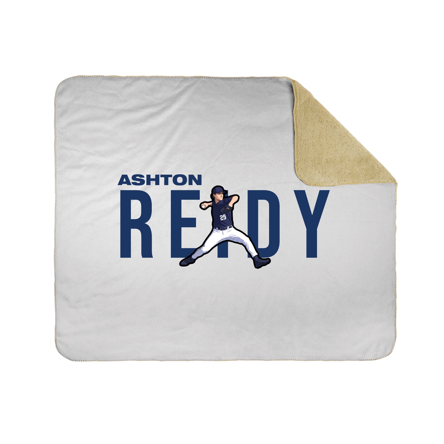 Throw Blanket — Player Name in White