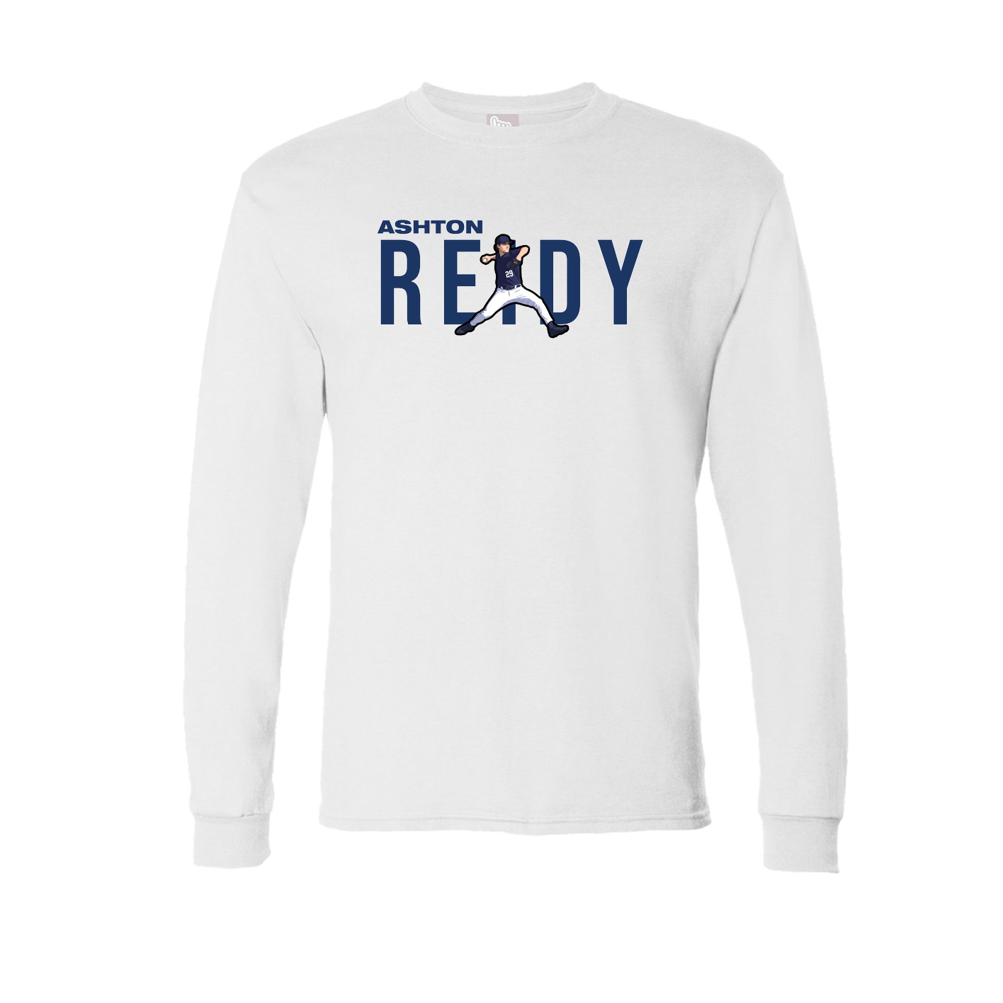 Long Sleeve Tee — Player Name in White
