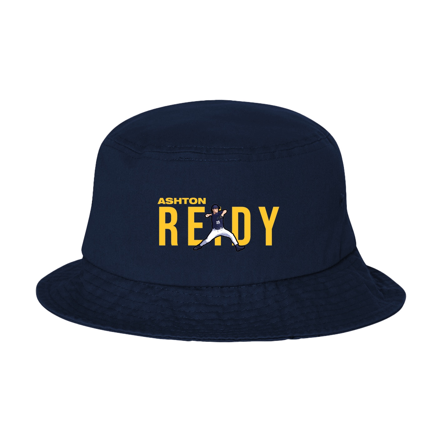 Bucket Cap — Player Name in Navy