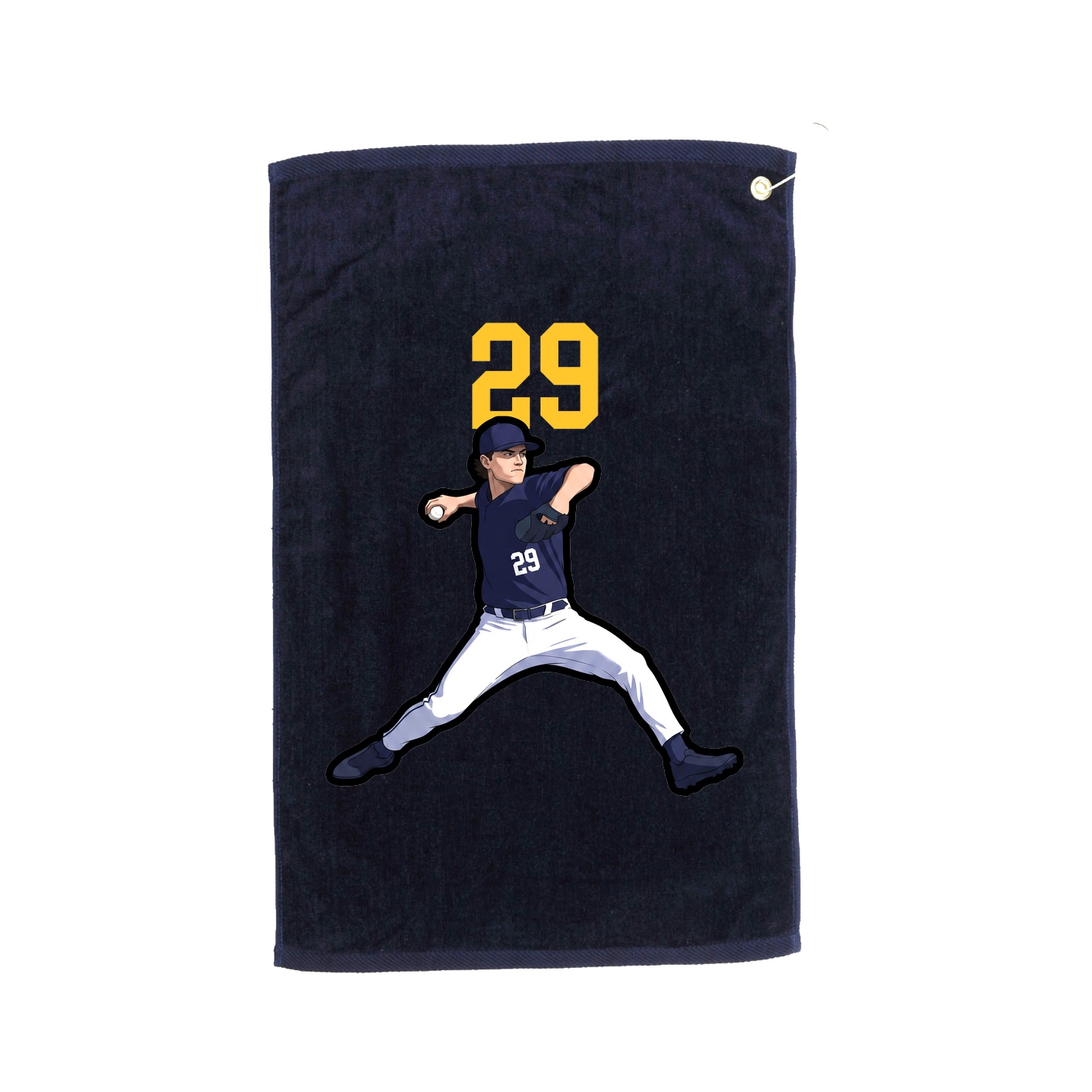 Golf Towel — Number Top in Navy