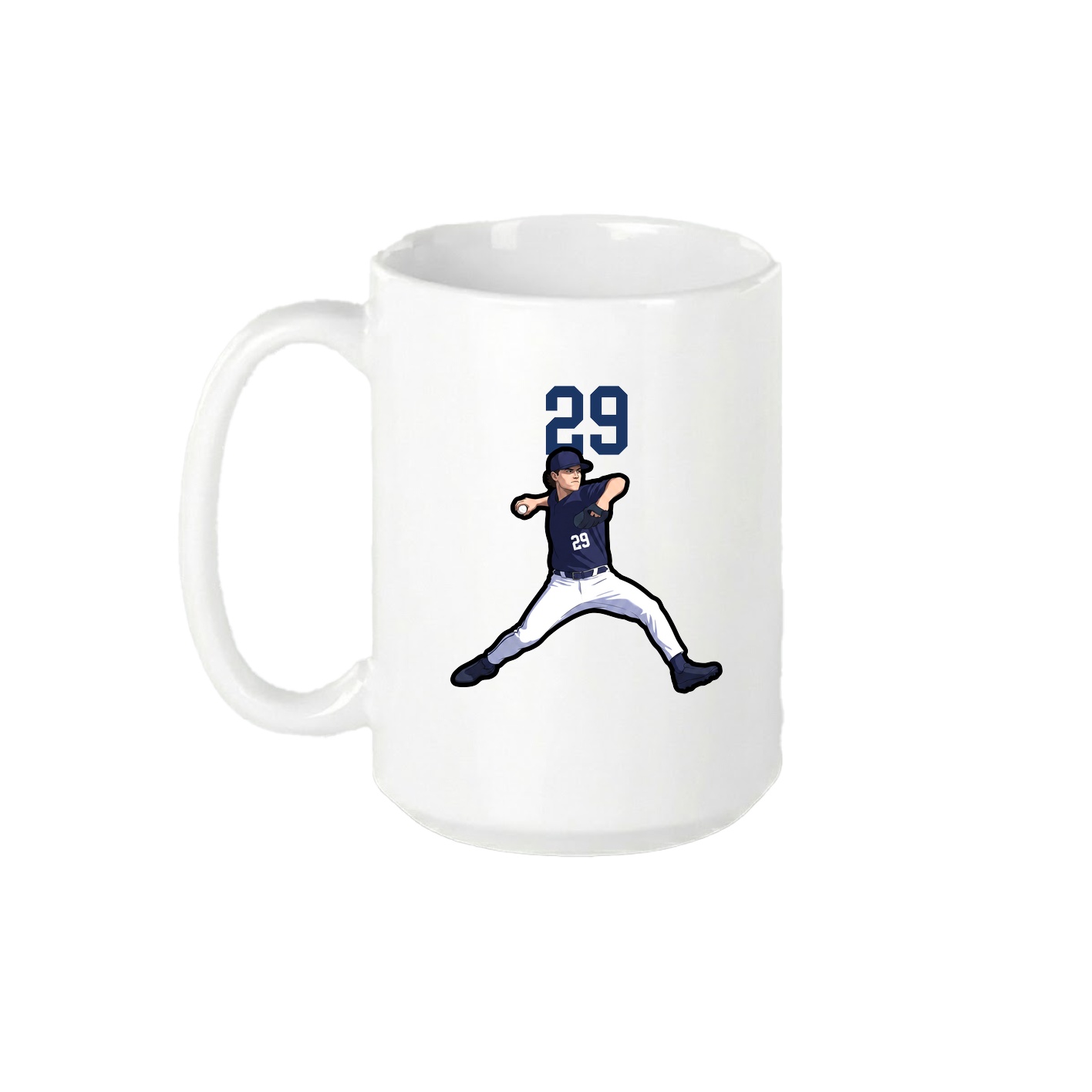 15oz Coffee Mug — Number Top in White