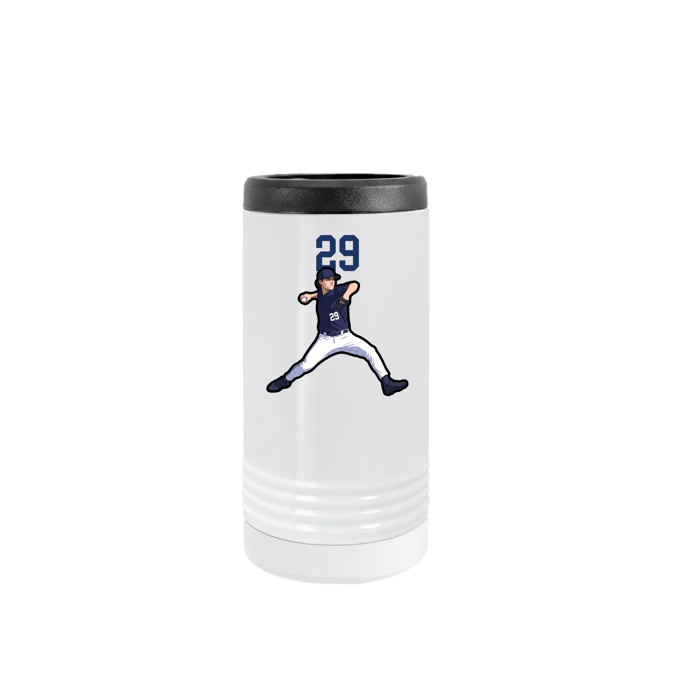 Slim Beverage Holder — Number Top in White