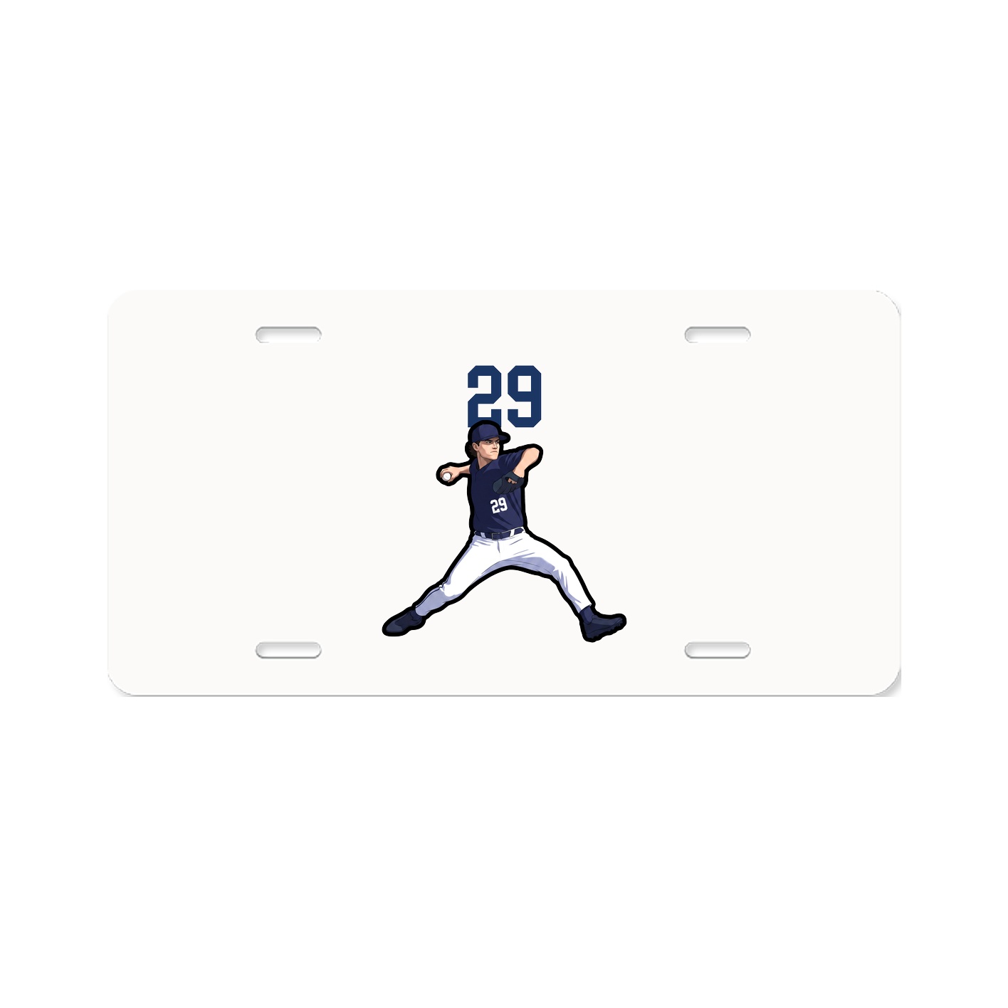 License Plate — Number Top in Classic