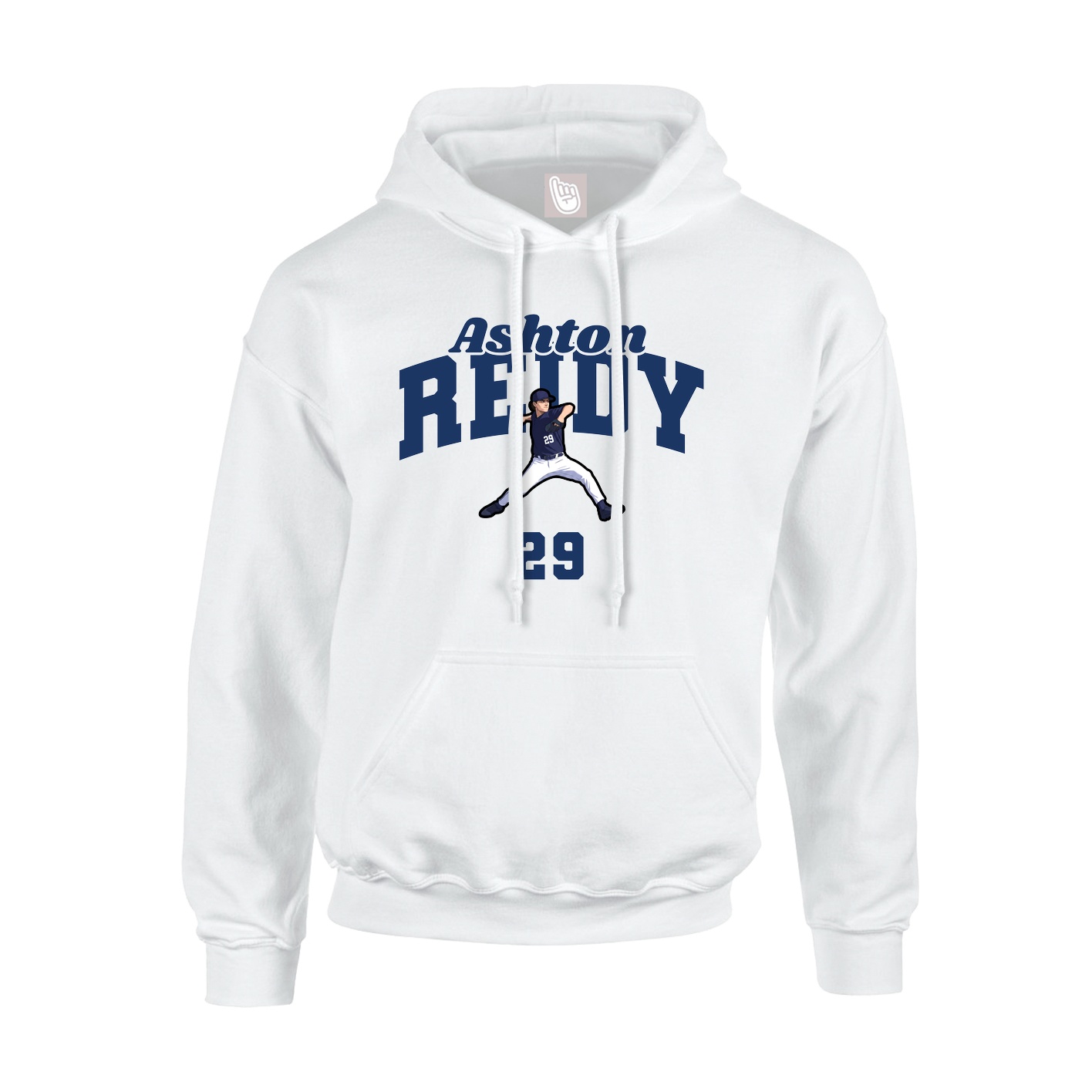 Hoodie — Signature Arch in White