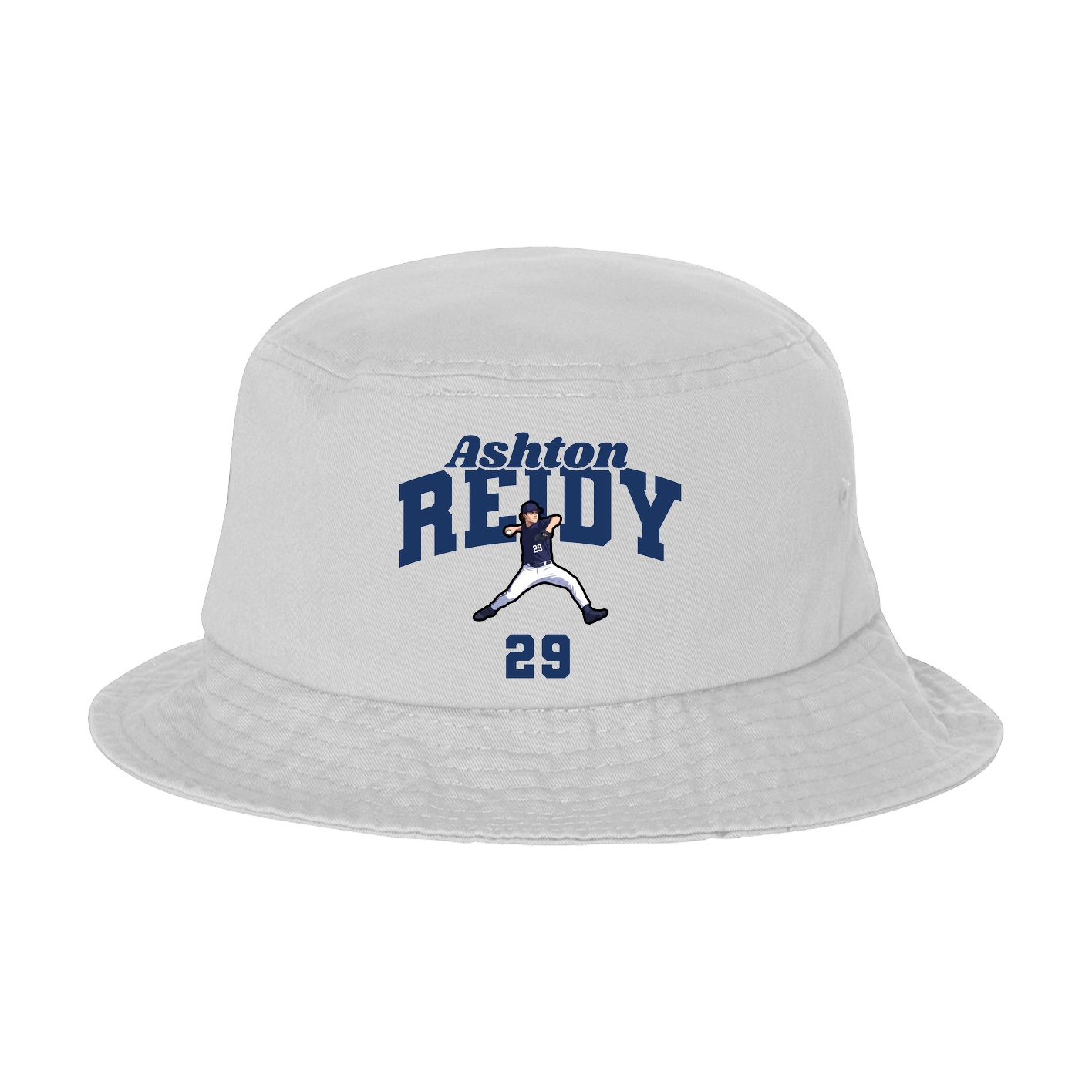 Bucket Cap — Signature Arch in White