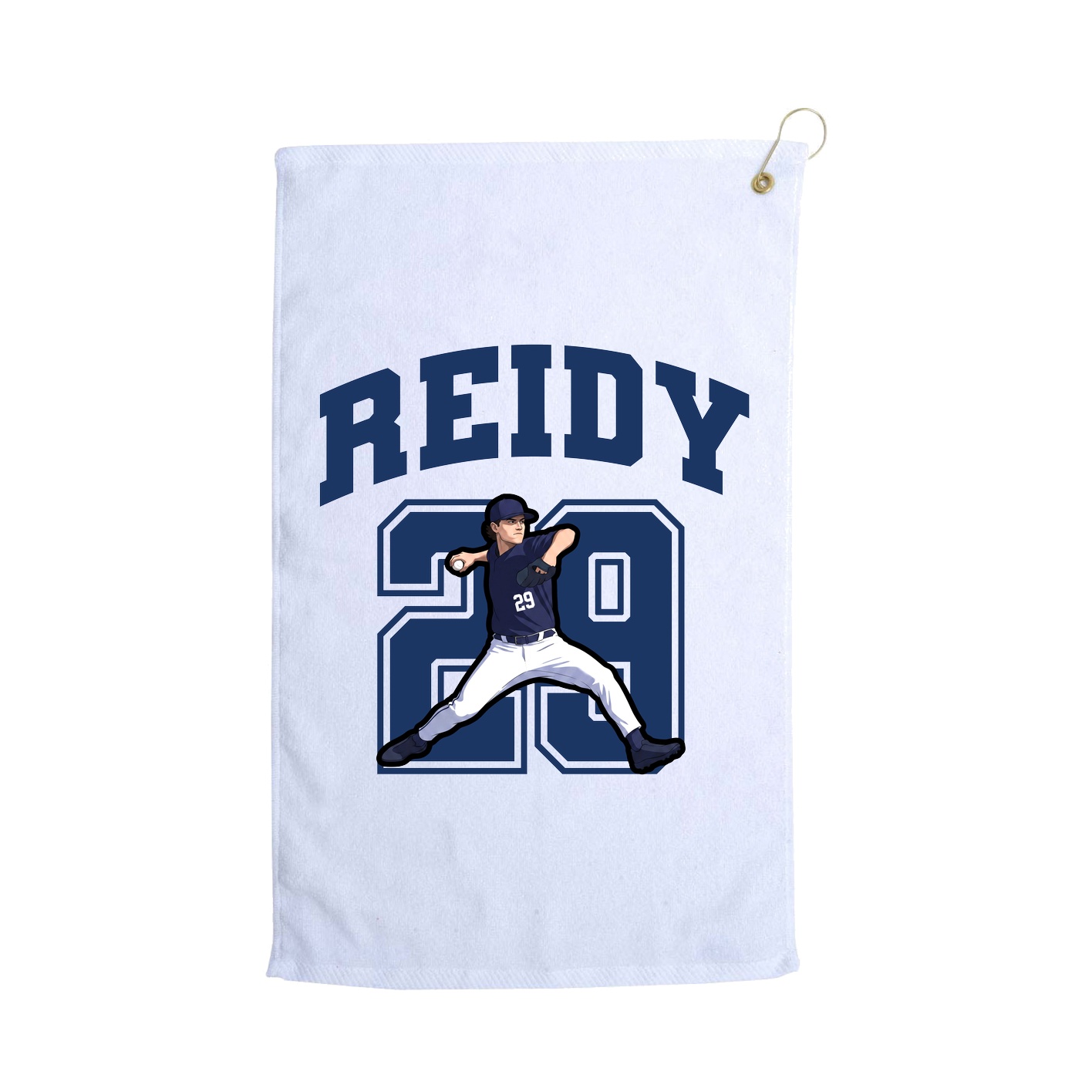 Golf Towel — Number in White