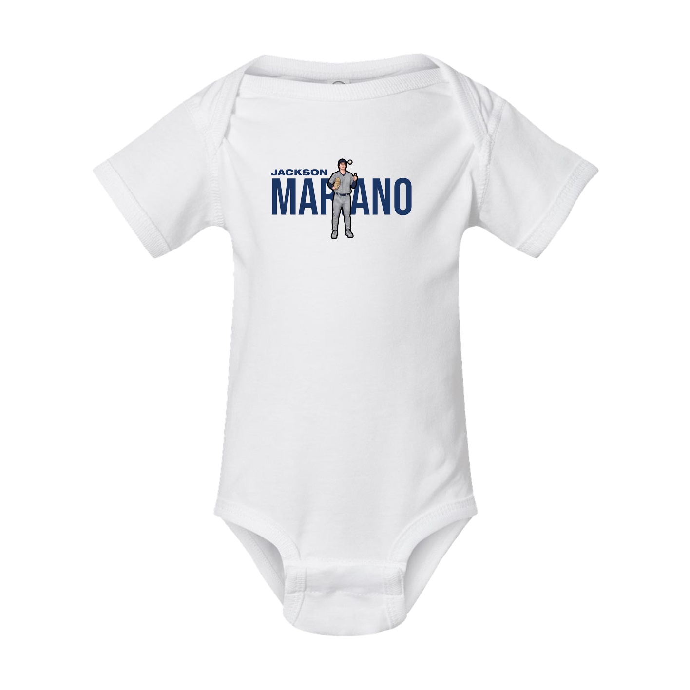 Baby Onesie — Player Name in White