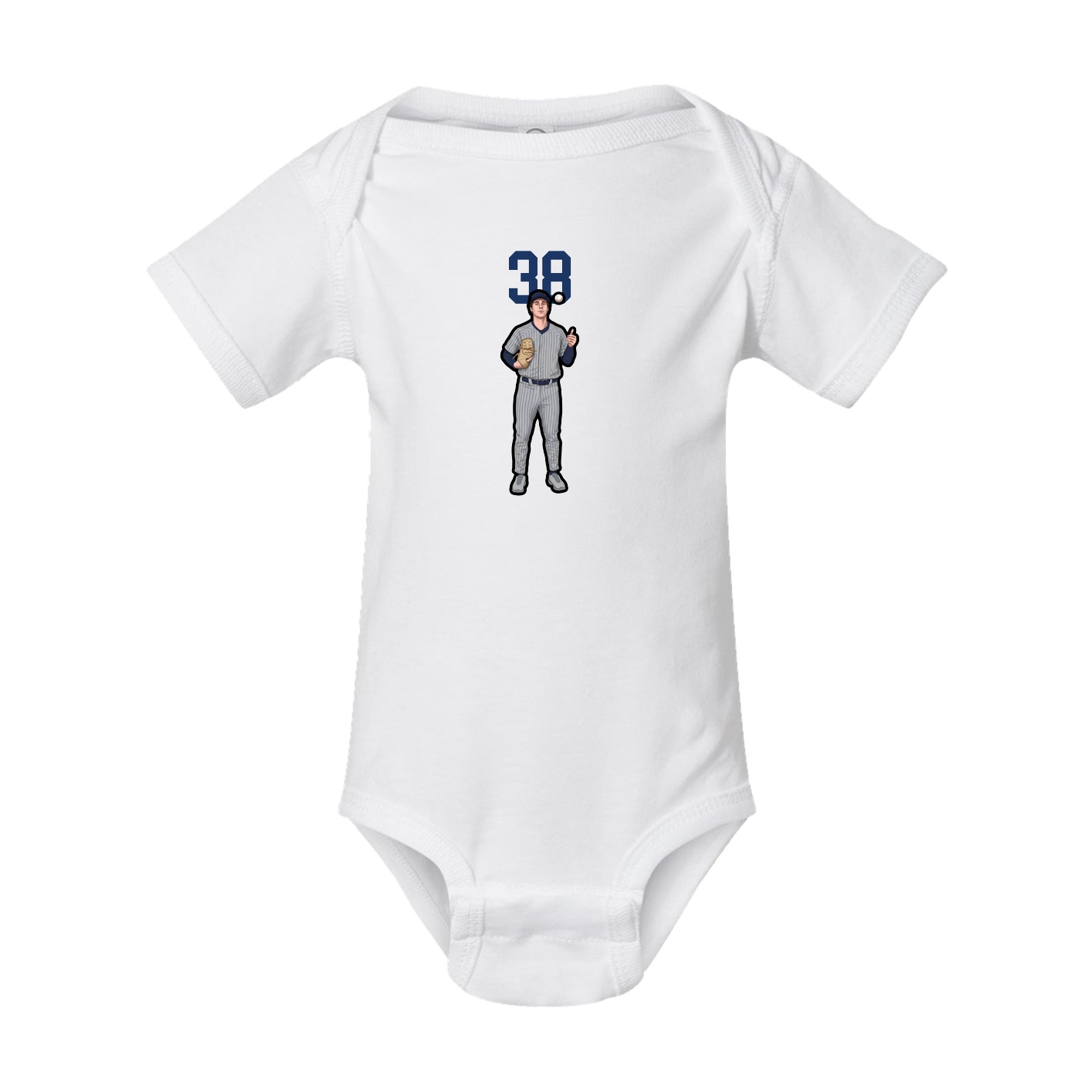 Baby Onesie — Number Top in White