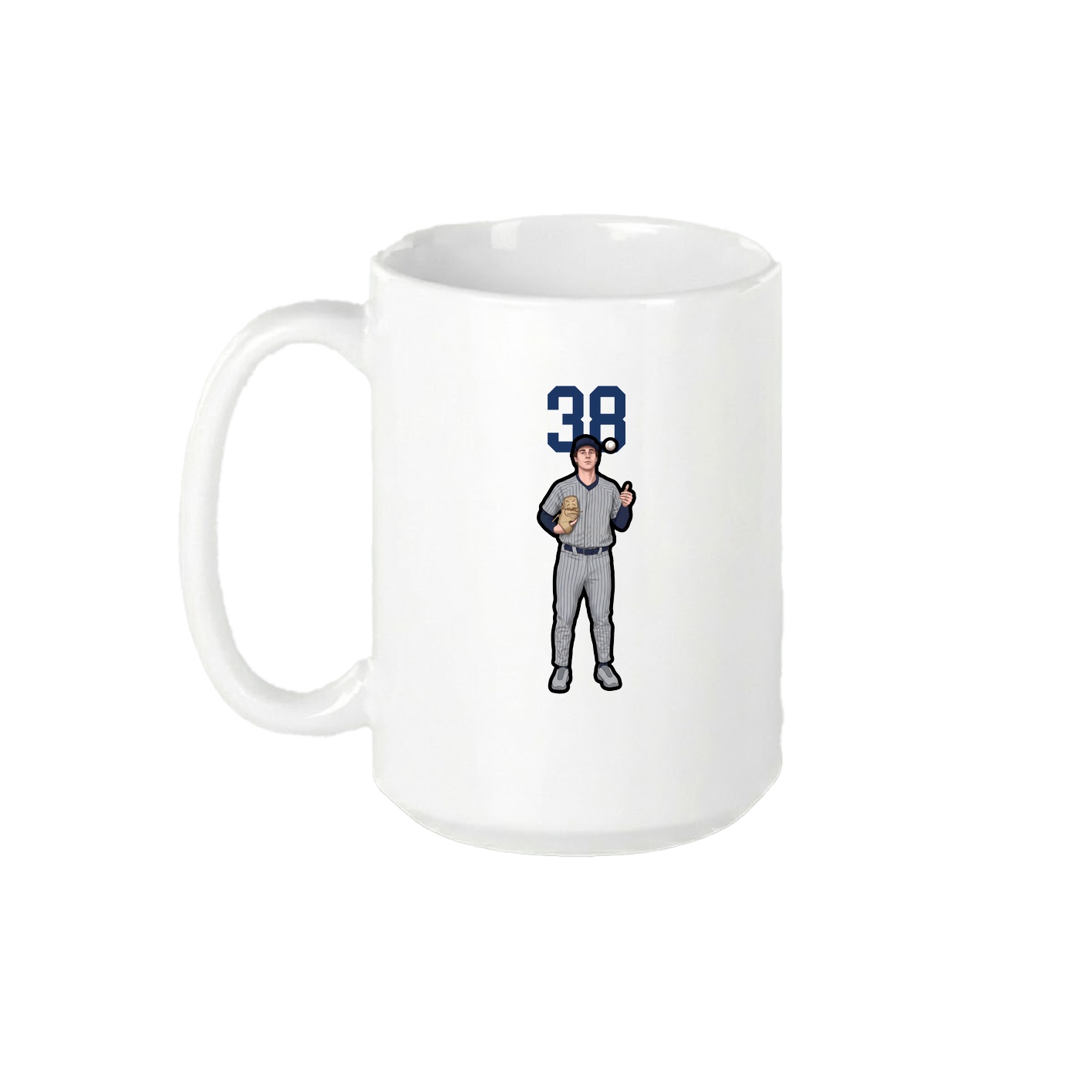 15oz Coffee Mug — Number Top in White