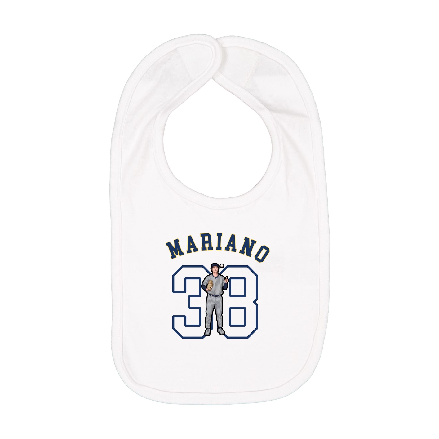 Infant Bib — Shirsey Arch in White