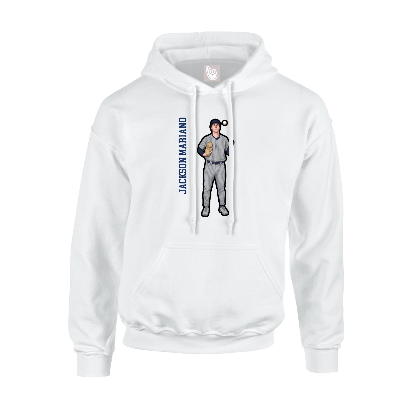 Hoodie — Name Vertical in White