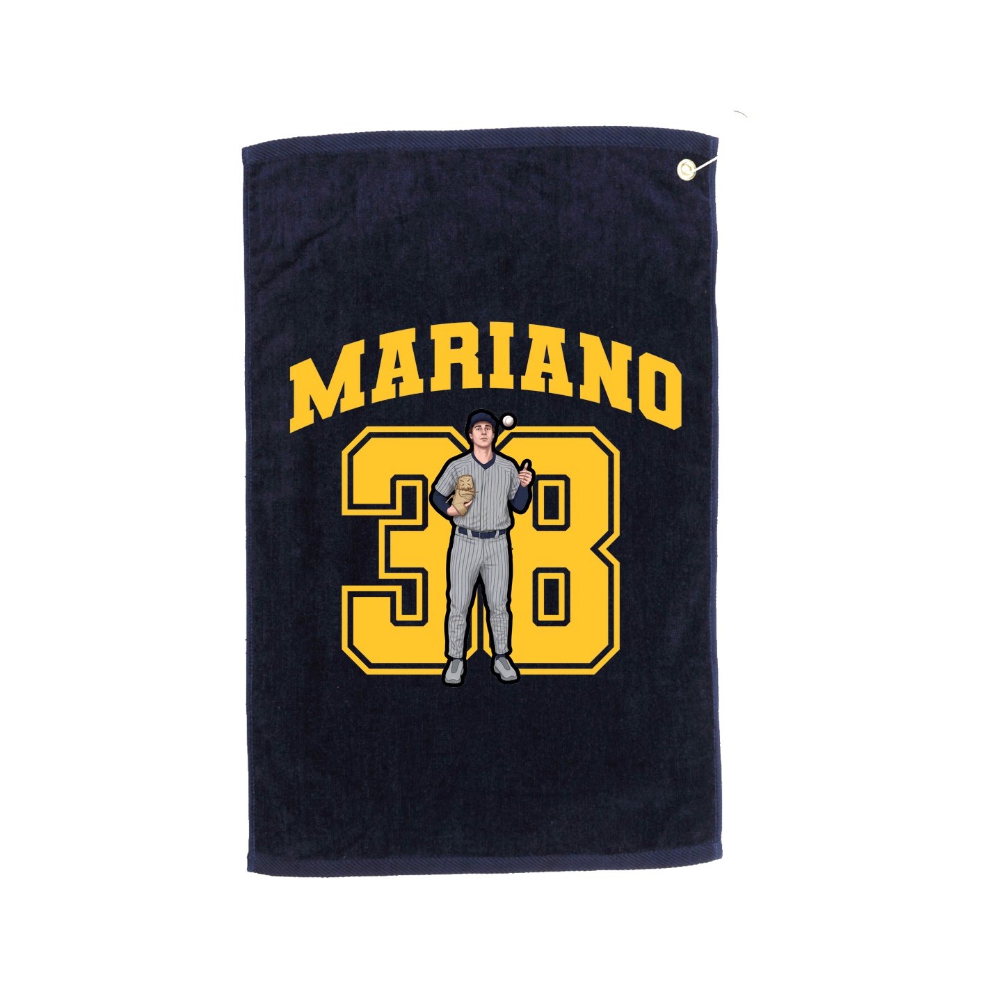 Golf Towel — Number in Navy
