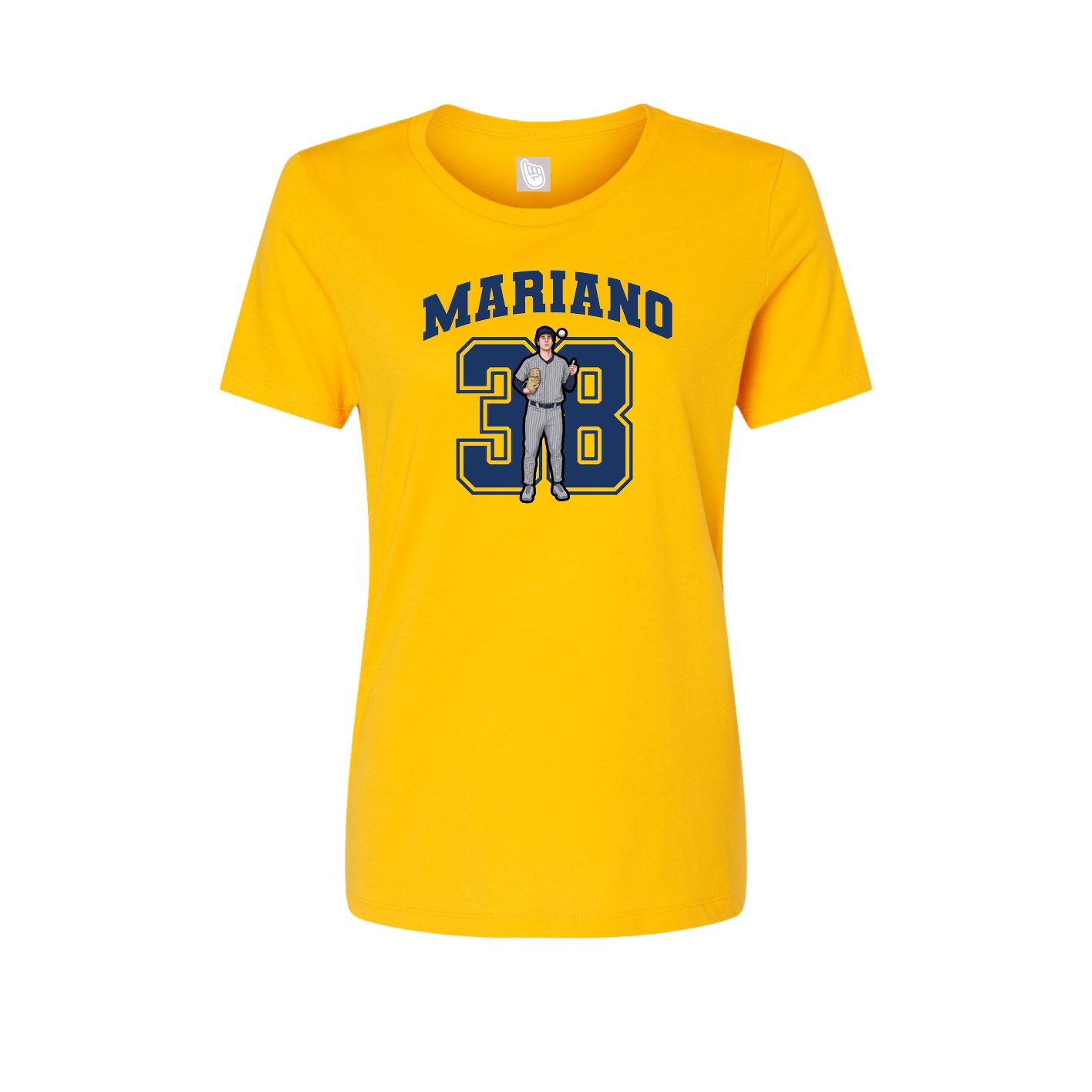 Fitted Women's Tee — Number in Gold
