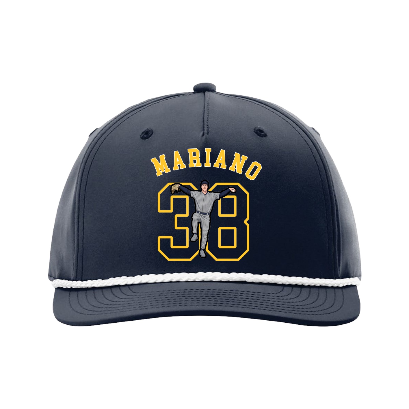 Five-Panel Classic Rope Cap — Shirsey Arch in Navy