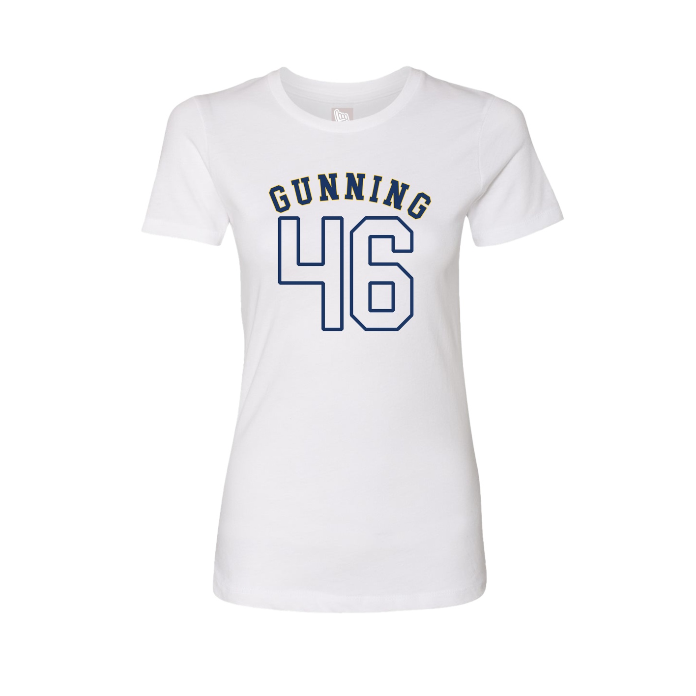 Fitted Women's Tee — Shirsey Arch in White