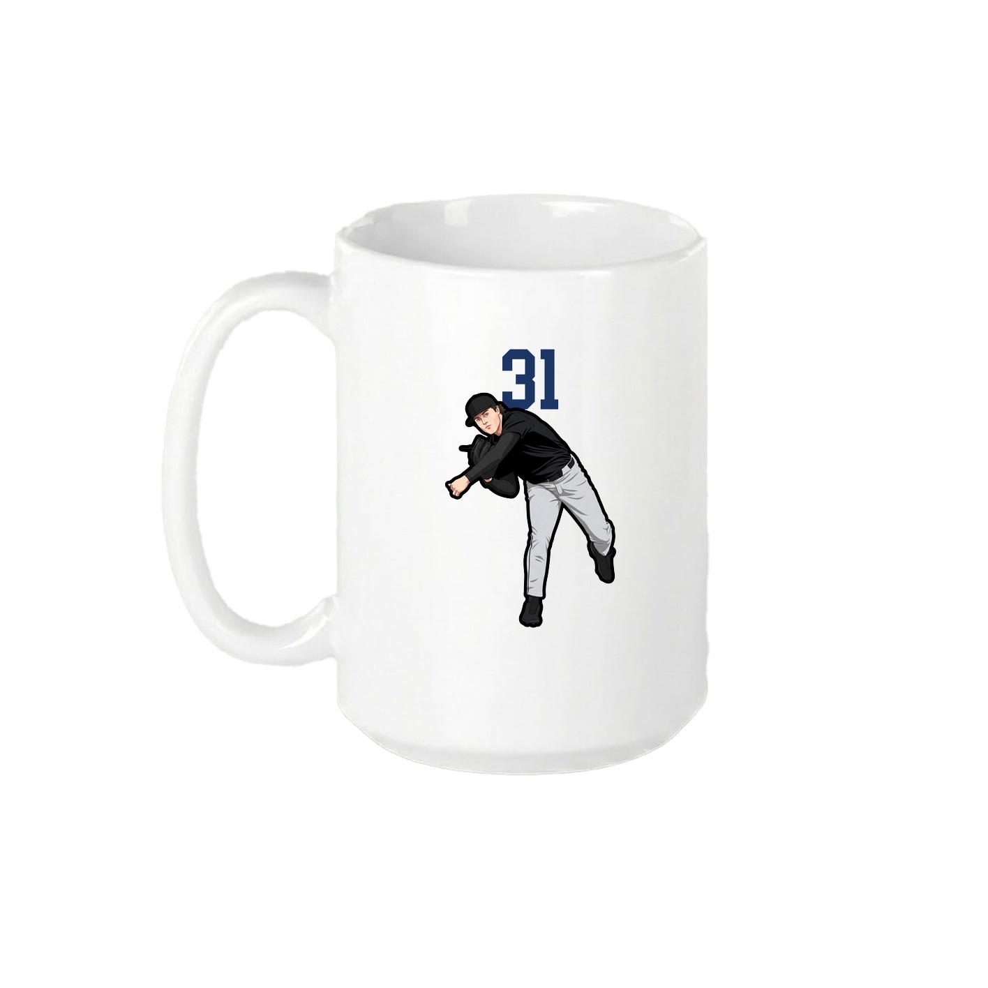 15oz Coffee Mug — Number Top in White