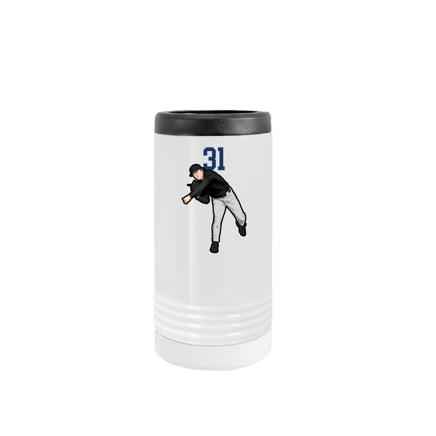 Slim Beverage Holder — Number Top in White
