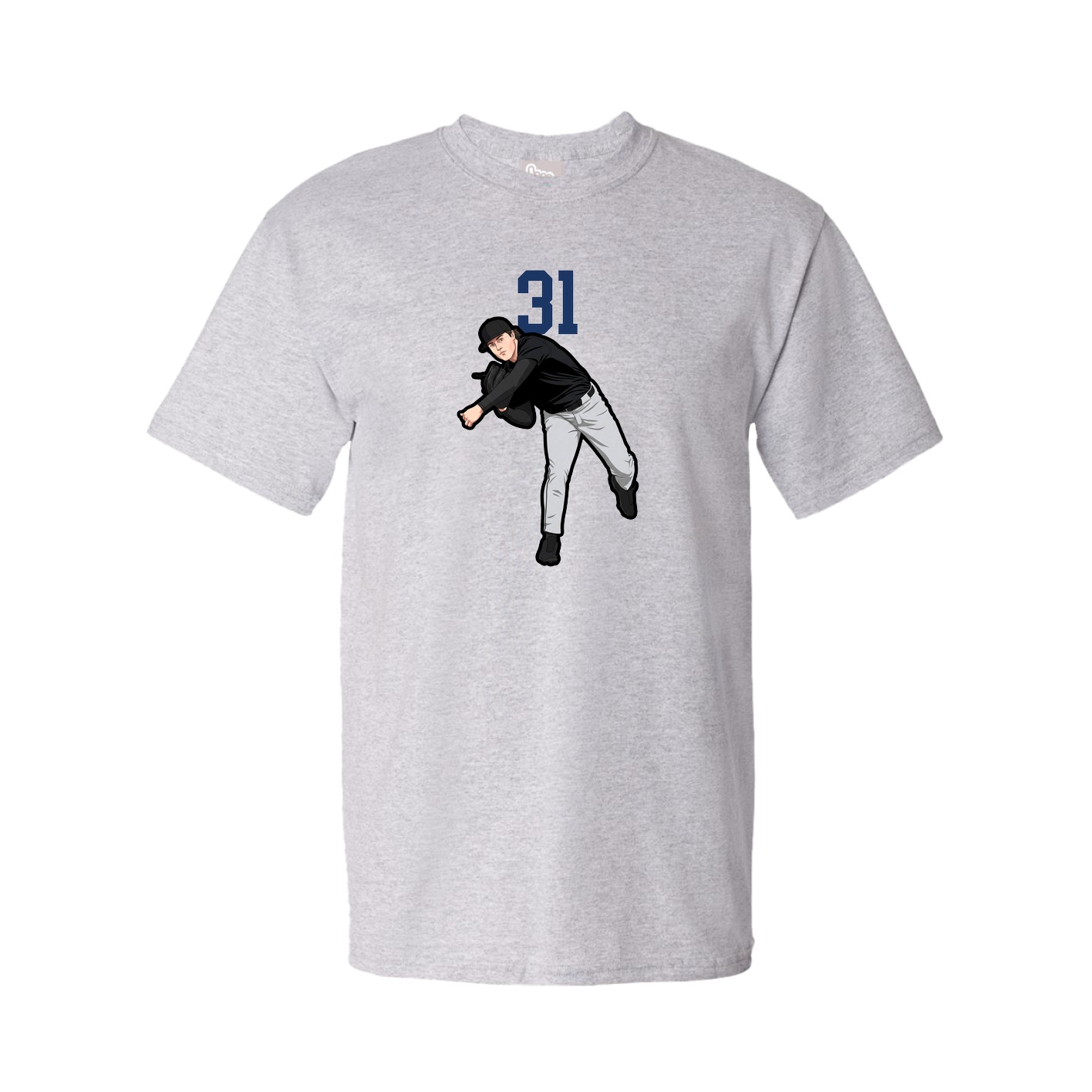 Youth Tee — Number Top in Grey
