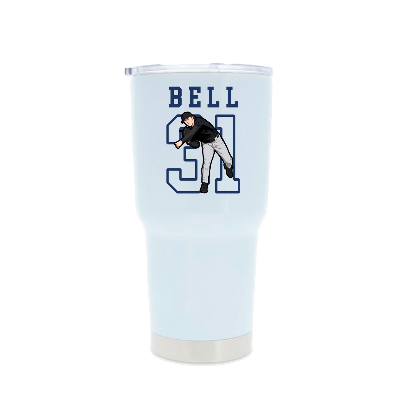 30oz Stainless Steel Tumbler — Shirsey in White