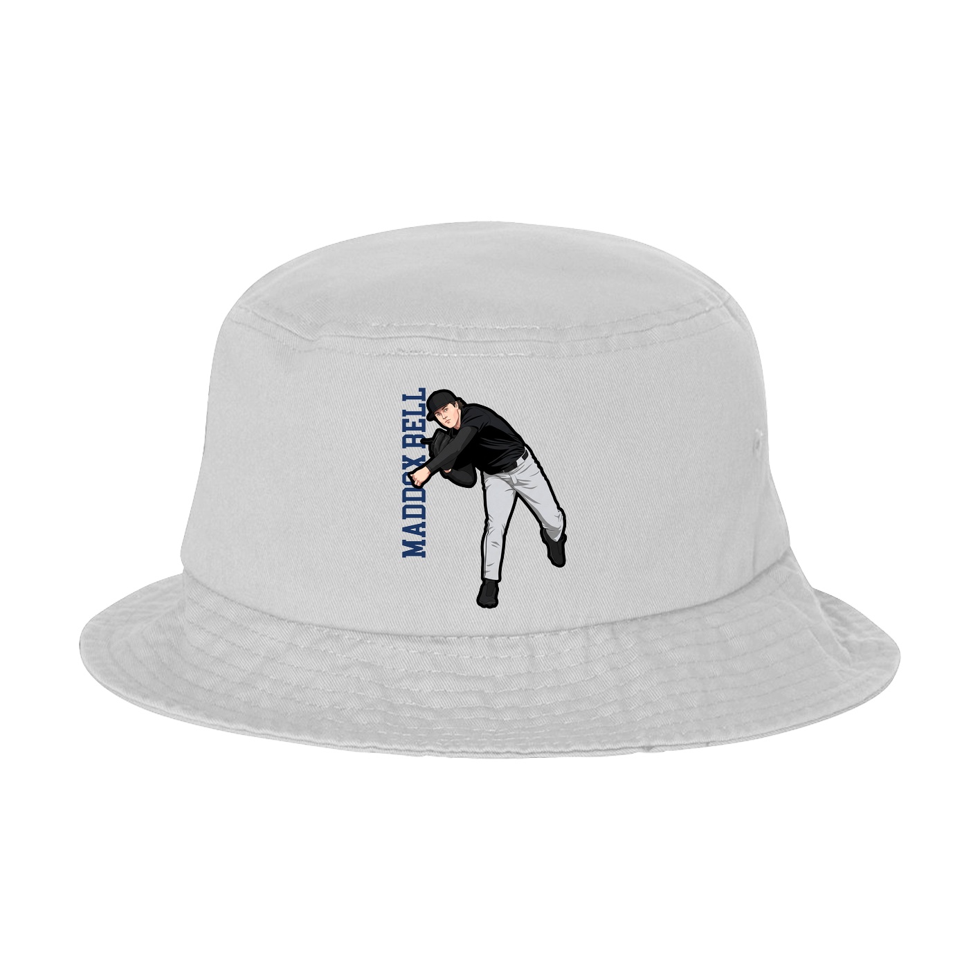 Bucket Cap — Name Vertical in White