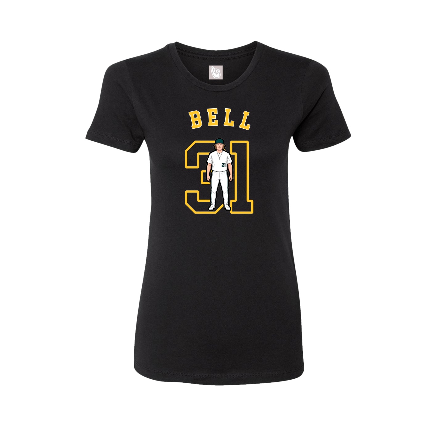 Fitted Women's Tee — Shirsey Arch in Black