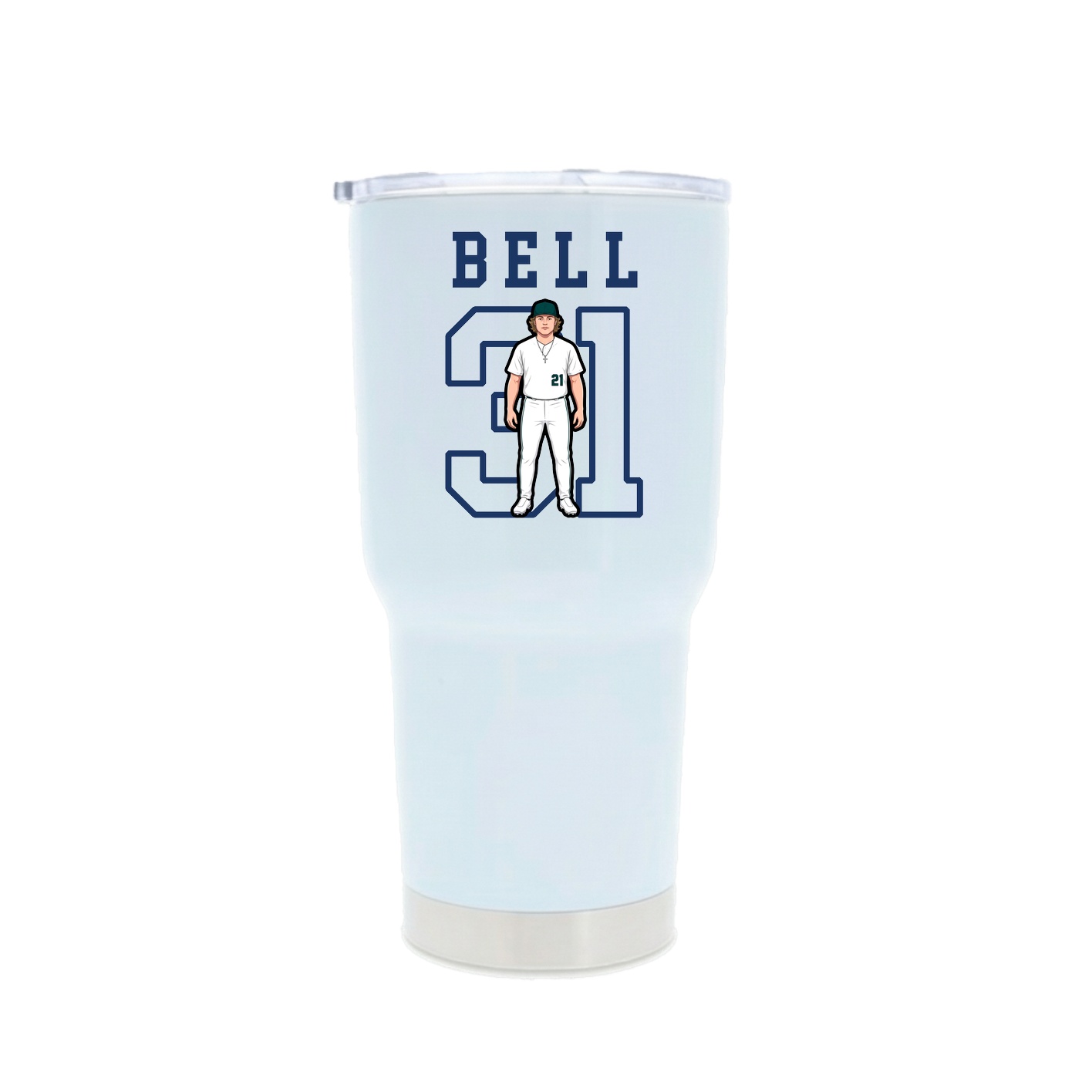 30oz Stainless Steel Tumbler — Shirsey in White