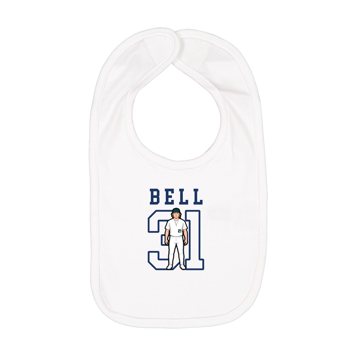 Infant Bib — Shirsey in White
