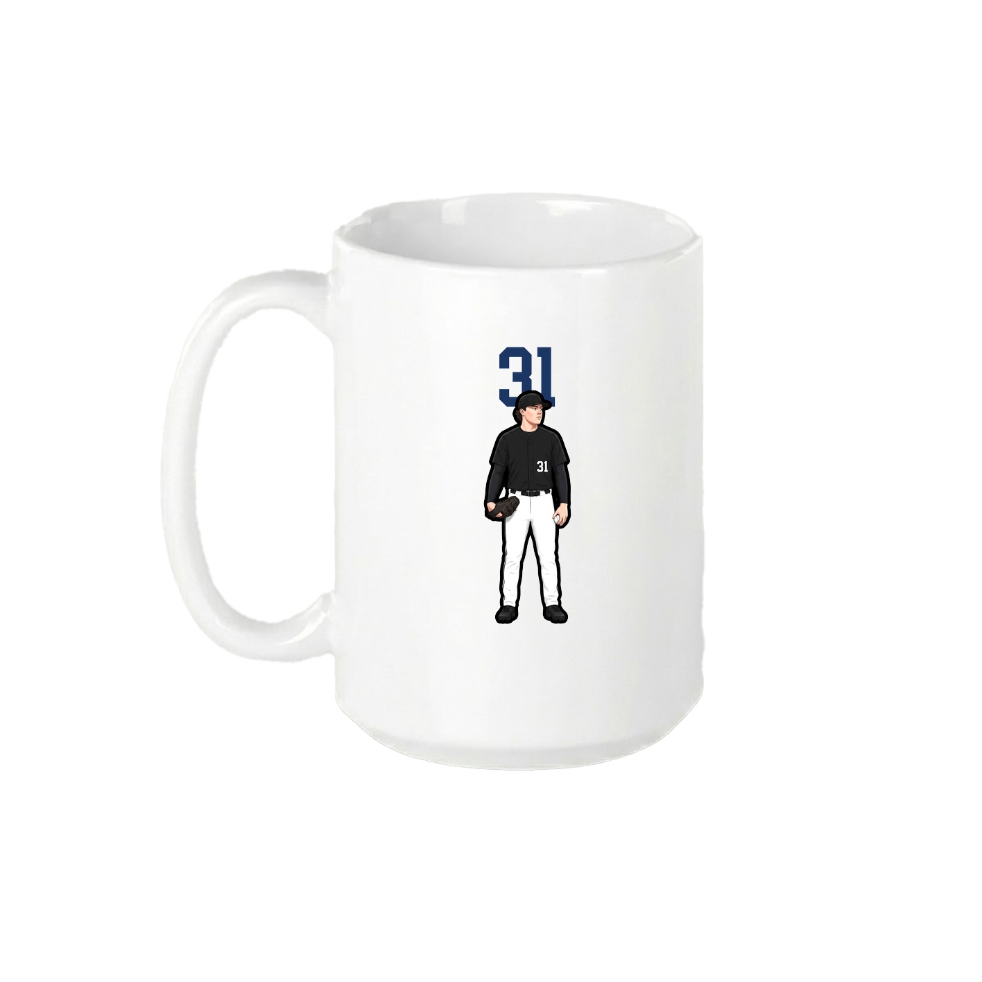 15oz Coffee Mug — Number Top in White