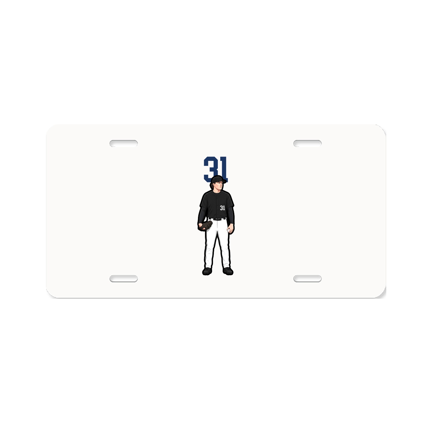 License Plate — Number Top in Classic