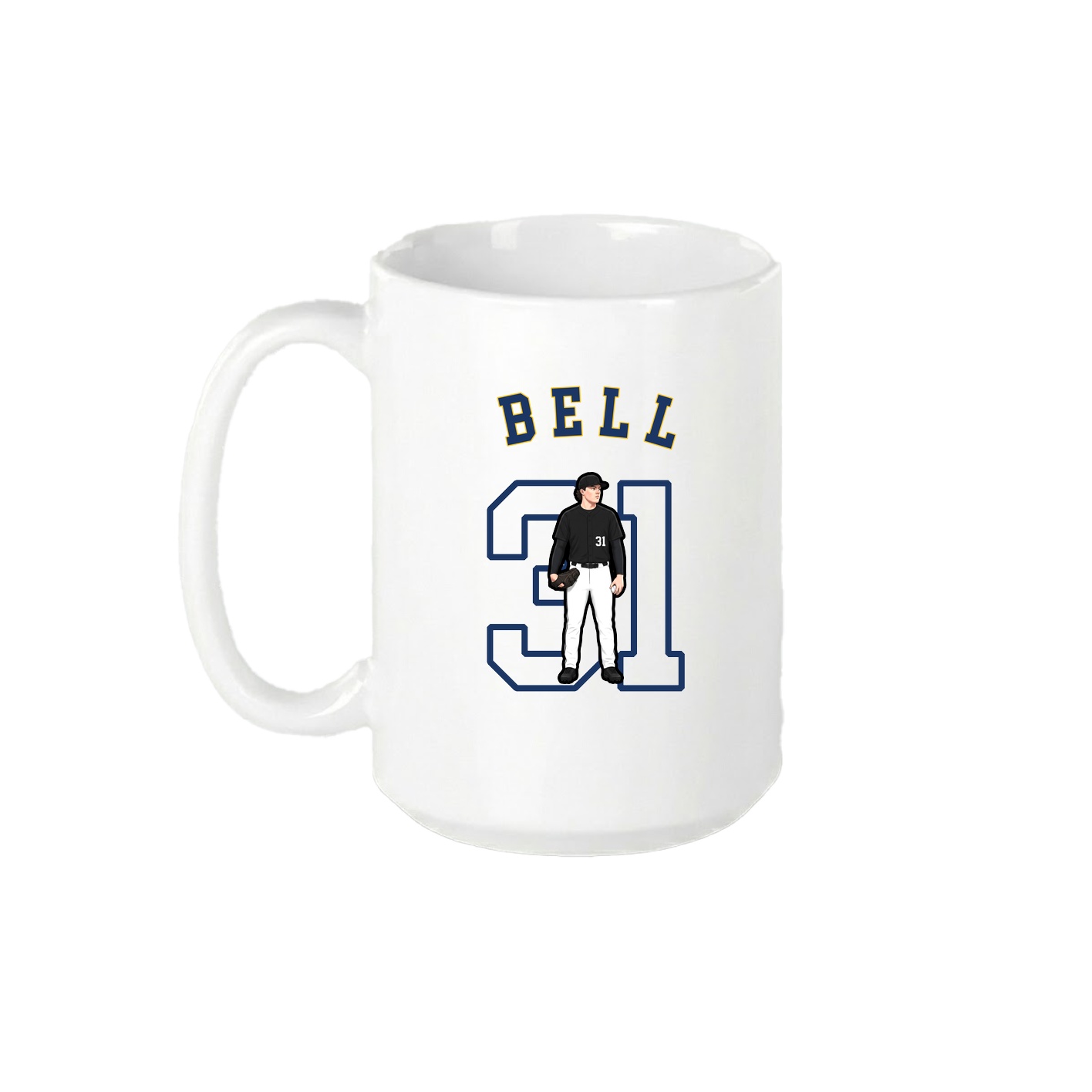 15oz Coffee Mug — Shirsey Arch in White
