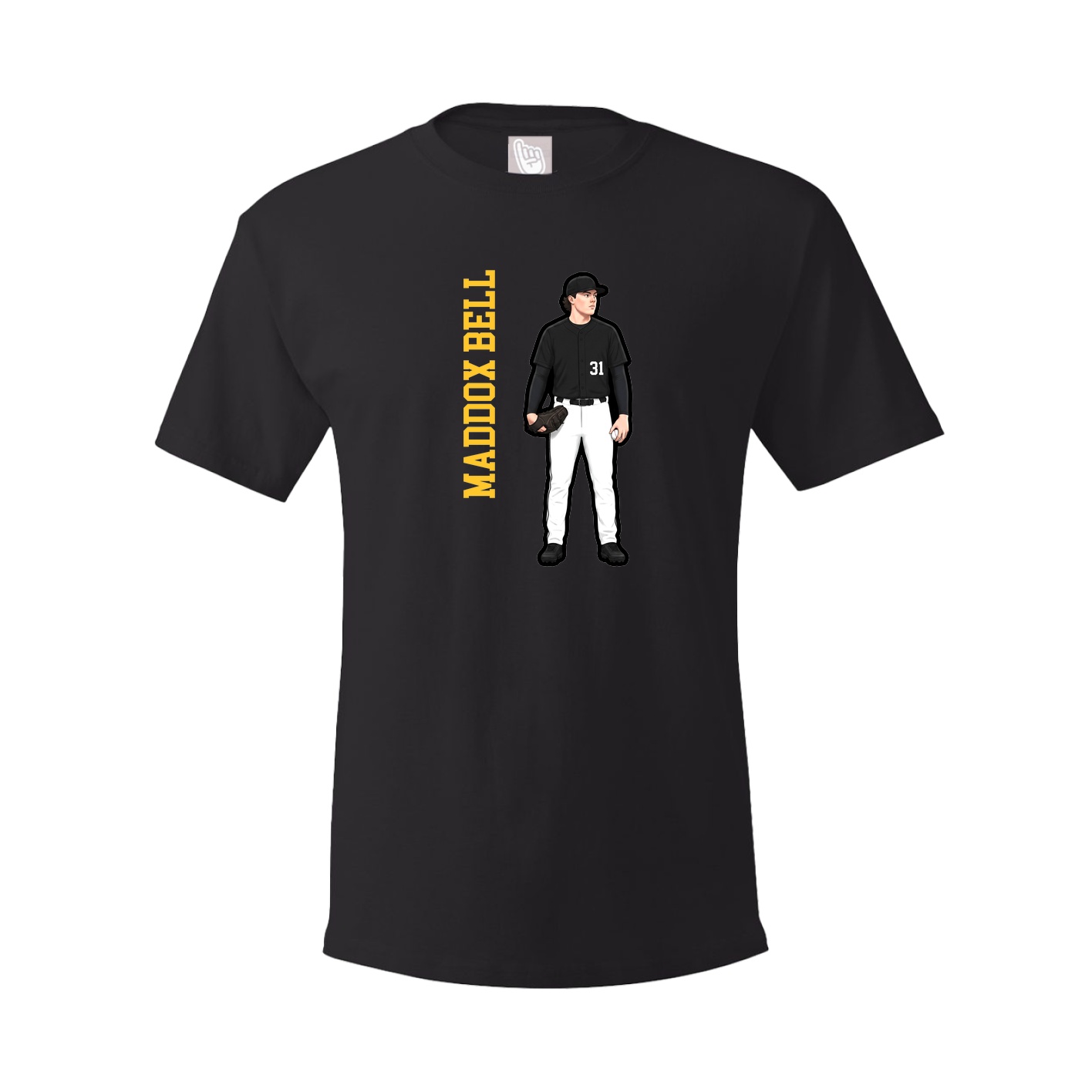 Tee — Name Vertical in Black