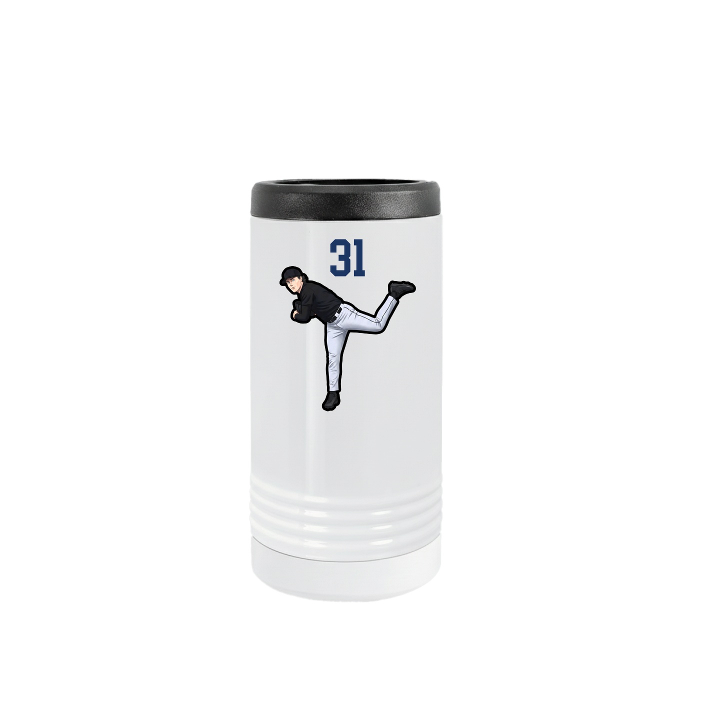 Slim Beverage Holder — Number Top in White