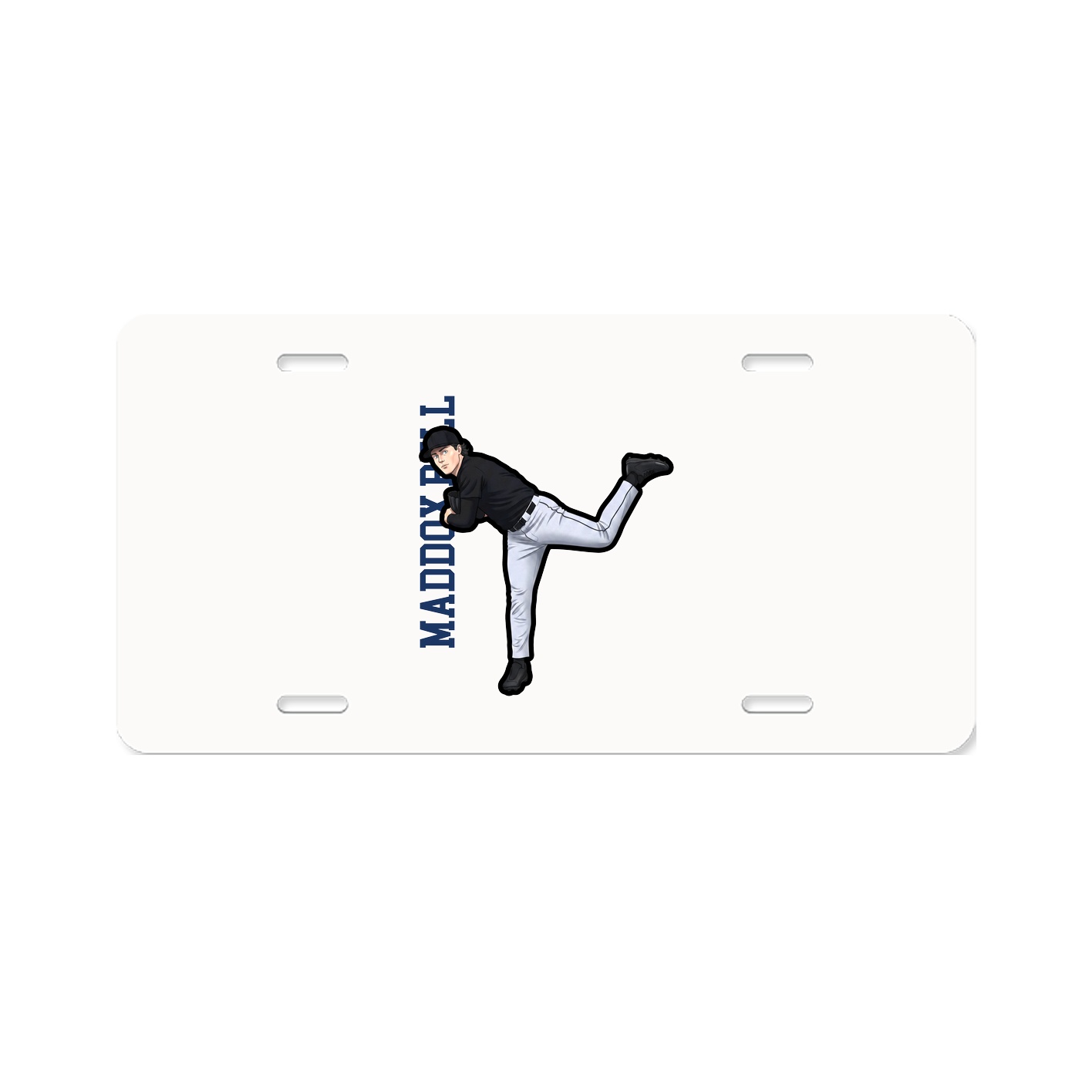 License Plate — Name Vertical in Classic