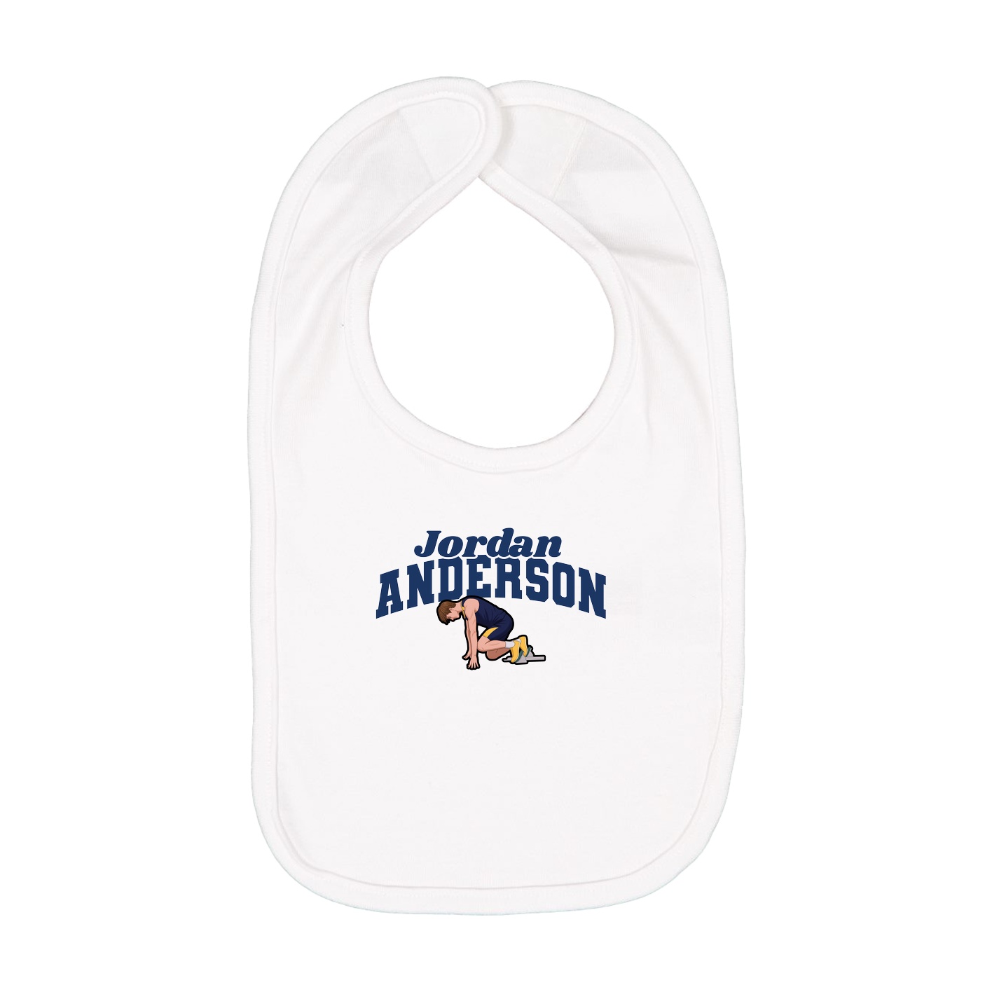 Infant Bib — Signature Arch in White