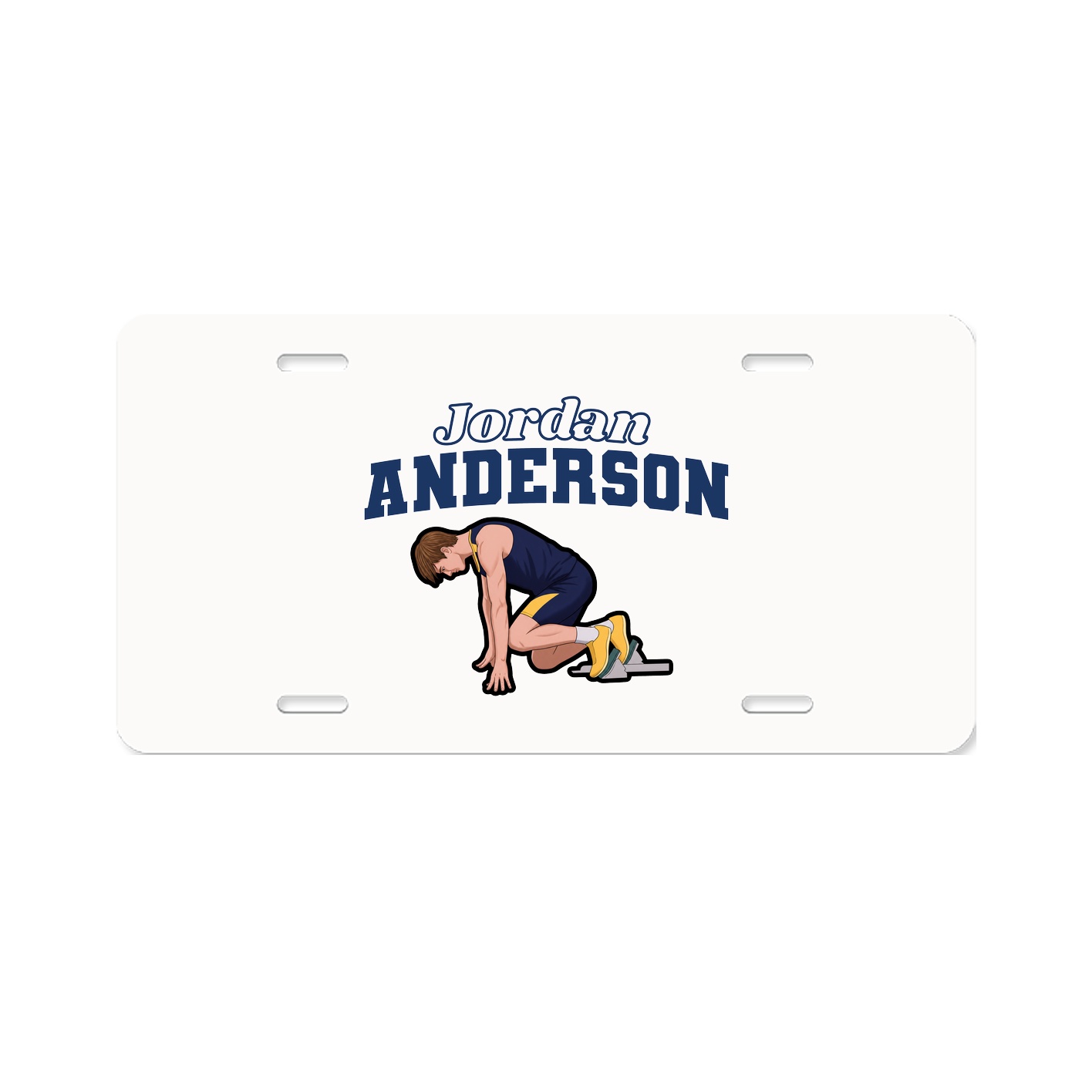 License Plate — Name Arch in Classic