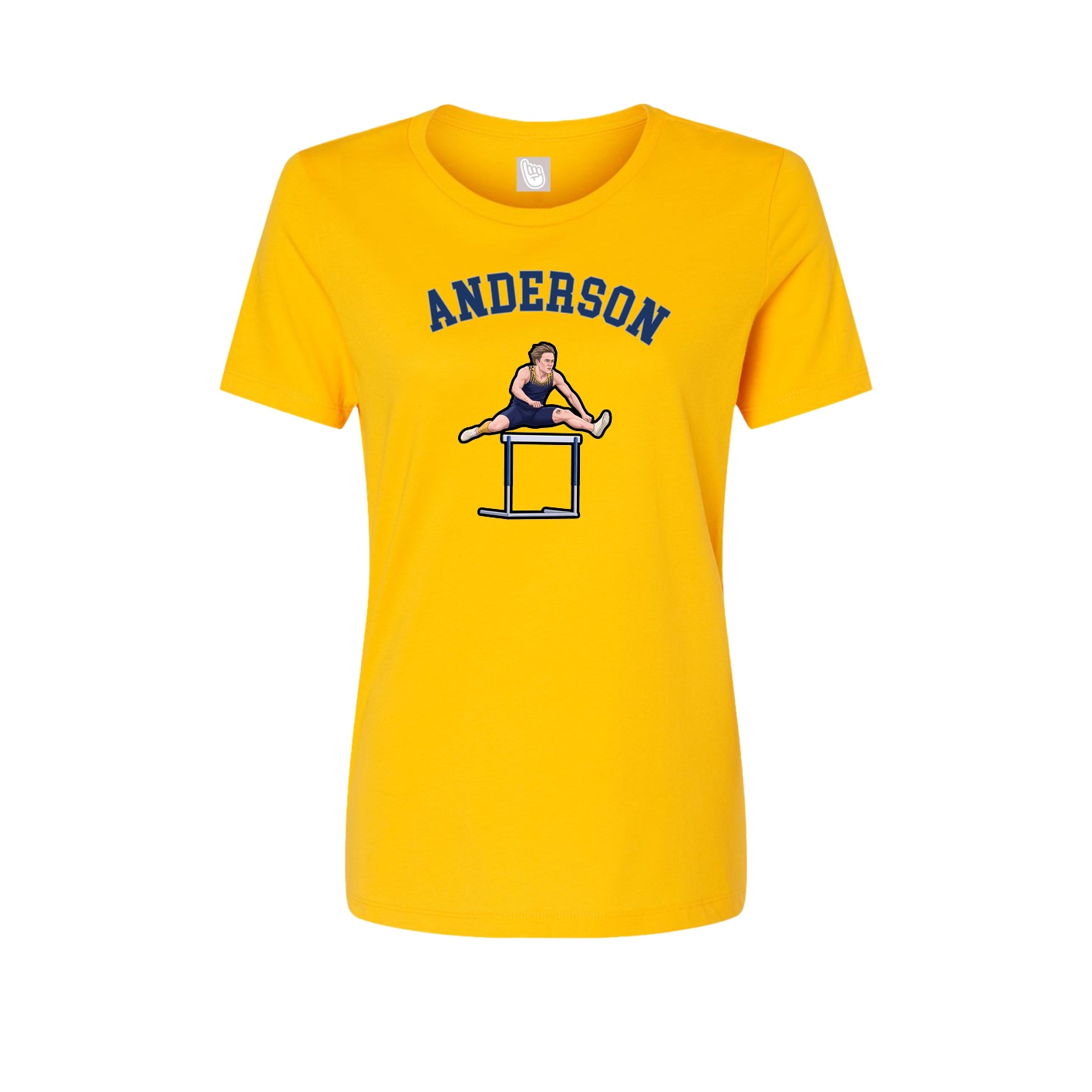 Fitted Women's Tee — Shirsey Arch in Gold