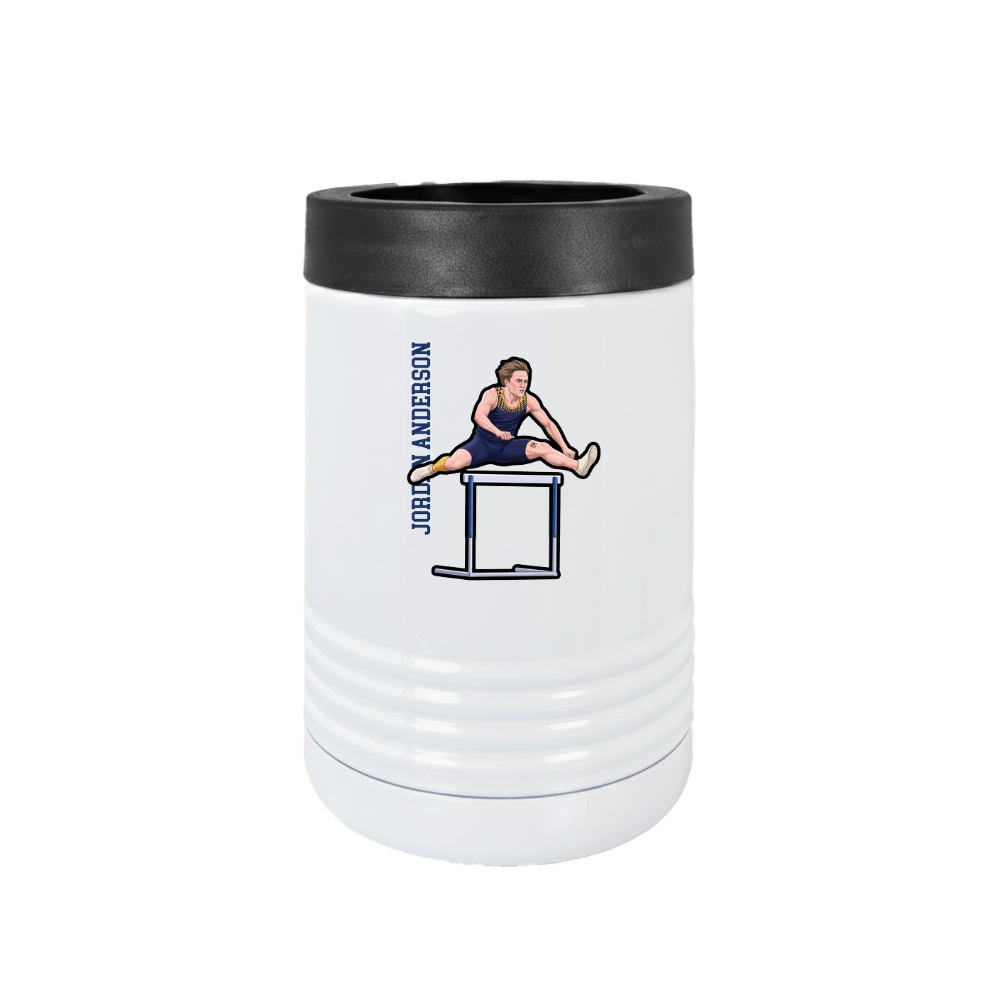 Beverage Holder — Name Vertical in White