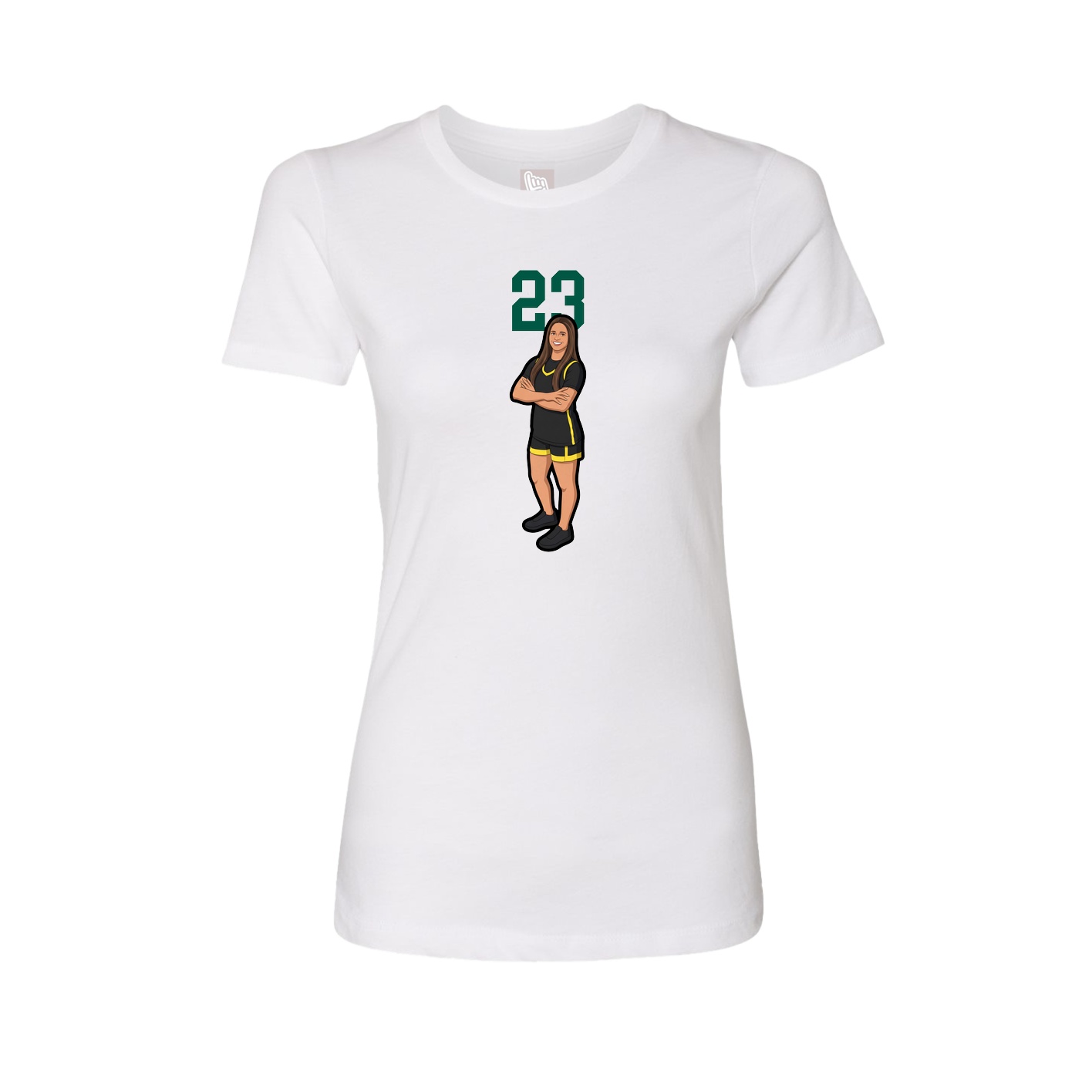 Fitted Women's Tee — Number Top in White